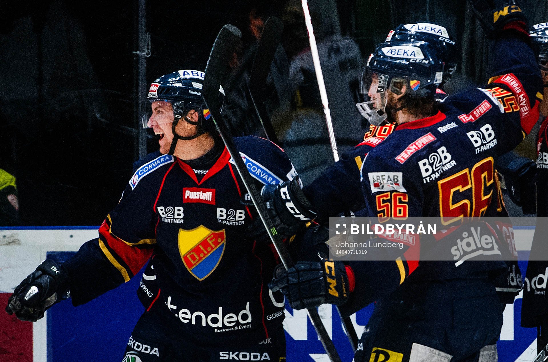 Djurgårdens  Jens Jakobs jublar