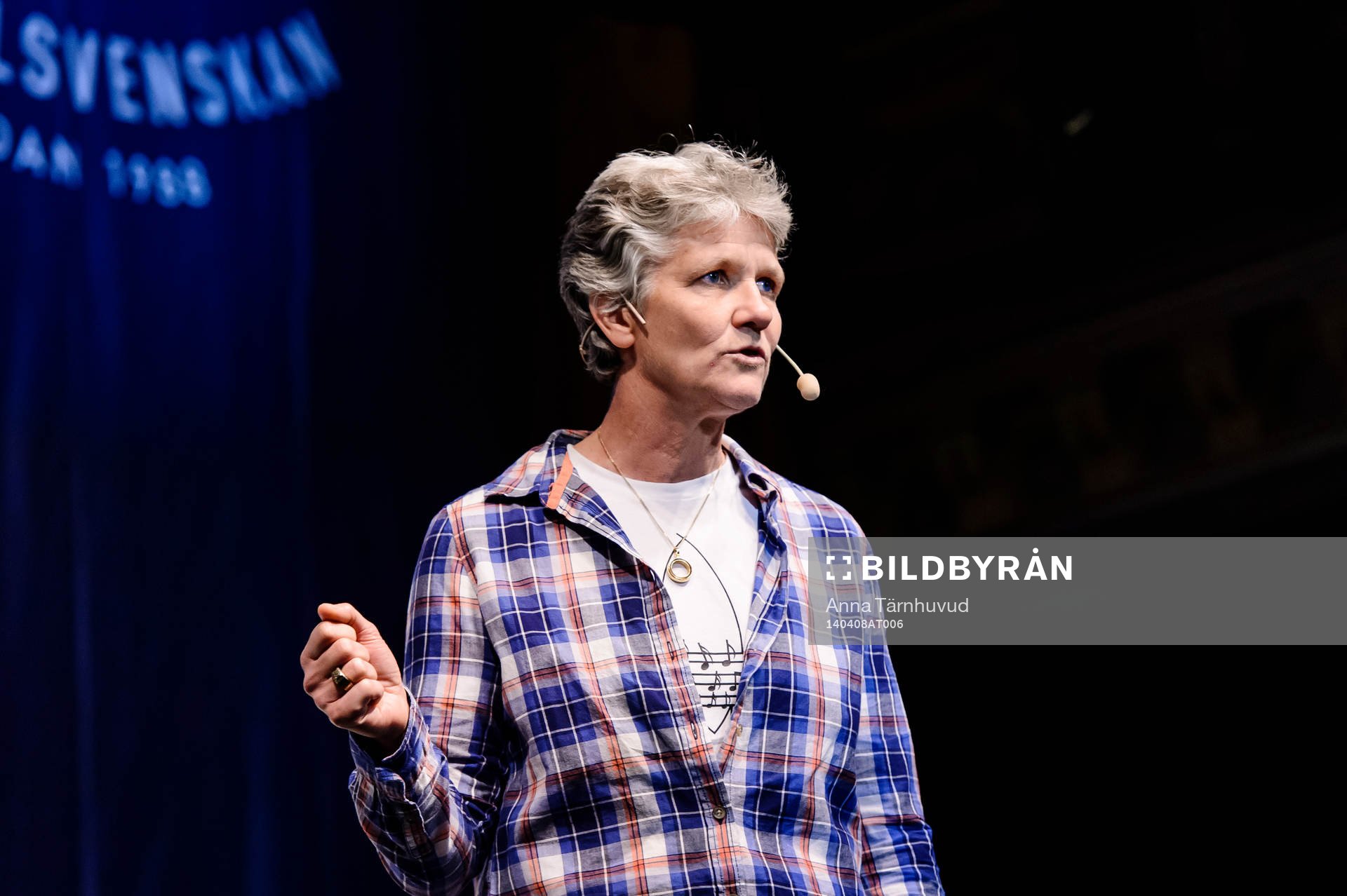Förbundskapten Pia Sundhage under upptaktsträffen i damallsvenskan den 08 april 2014 i Stockholm. 