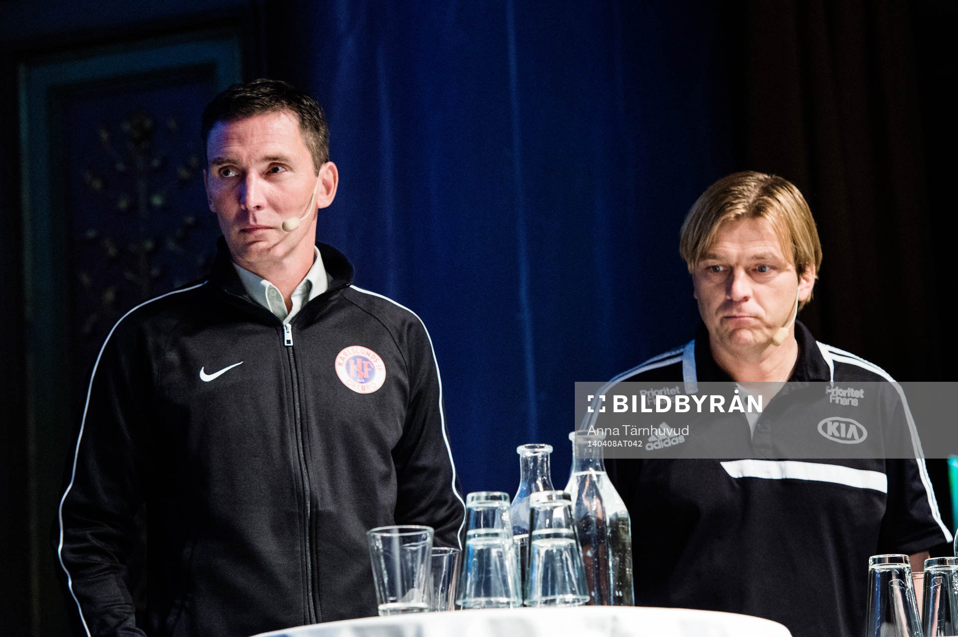 Rickard Nilsson tränare i KIF Örebro och Tony Gustavsson,