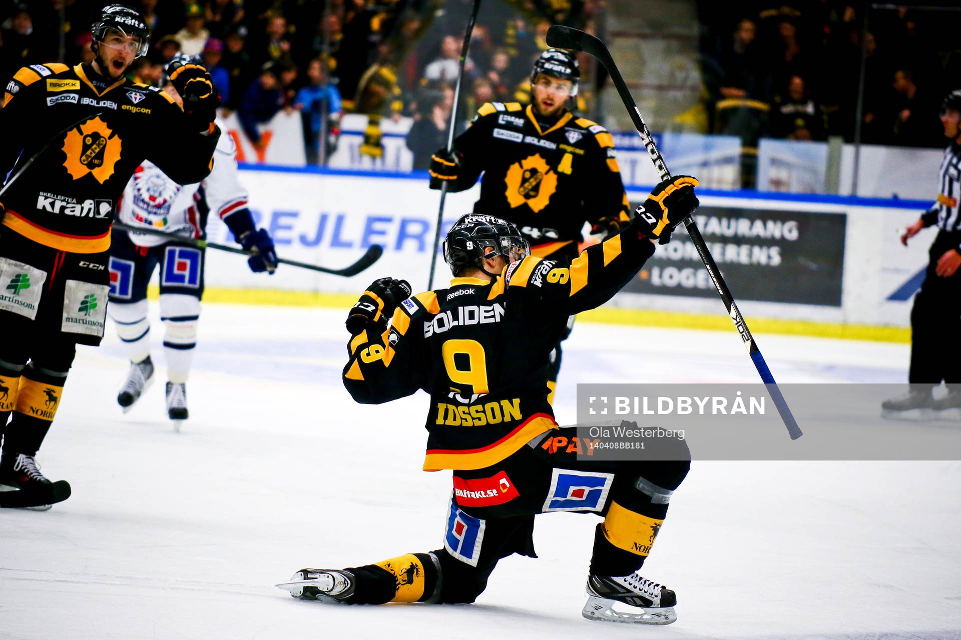 Skellefteås Viktor Arvidsson jublar mot Linköping