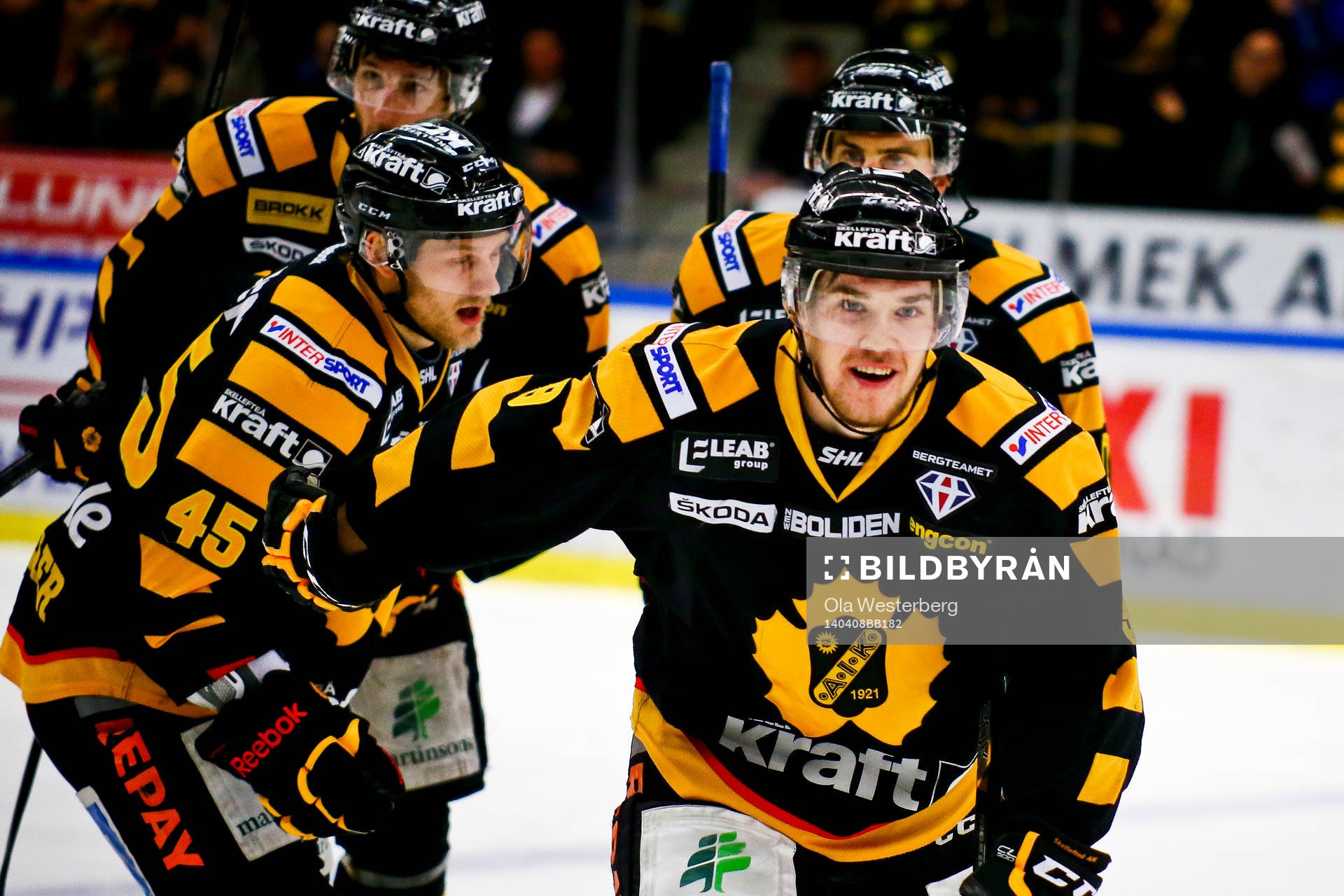 Skellefteås Viktor Arvidsson jublar mot Linköping