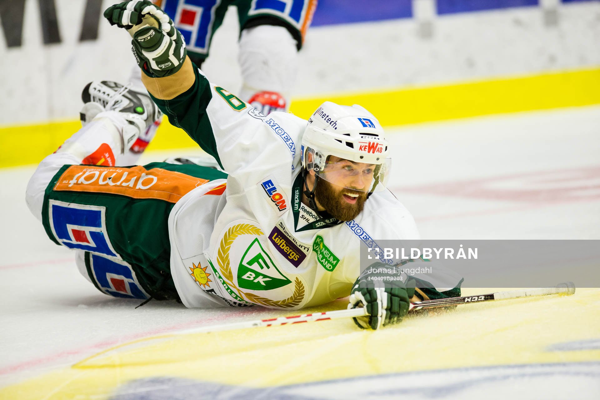 Färjestads Jack Connolly jublar