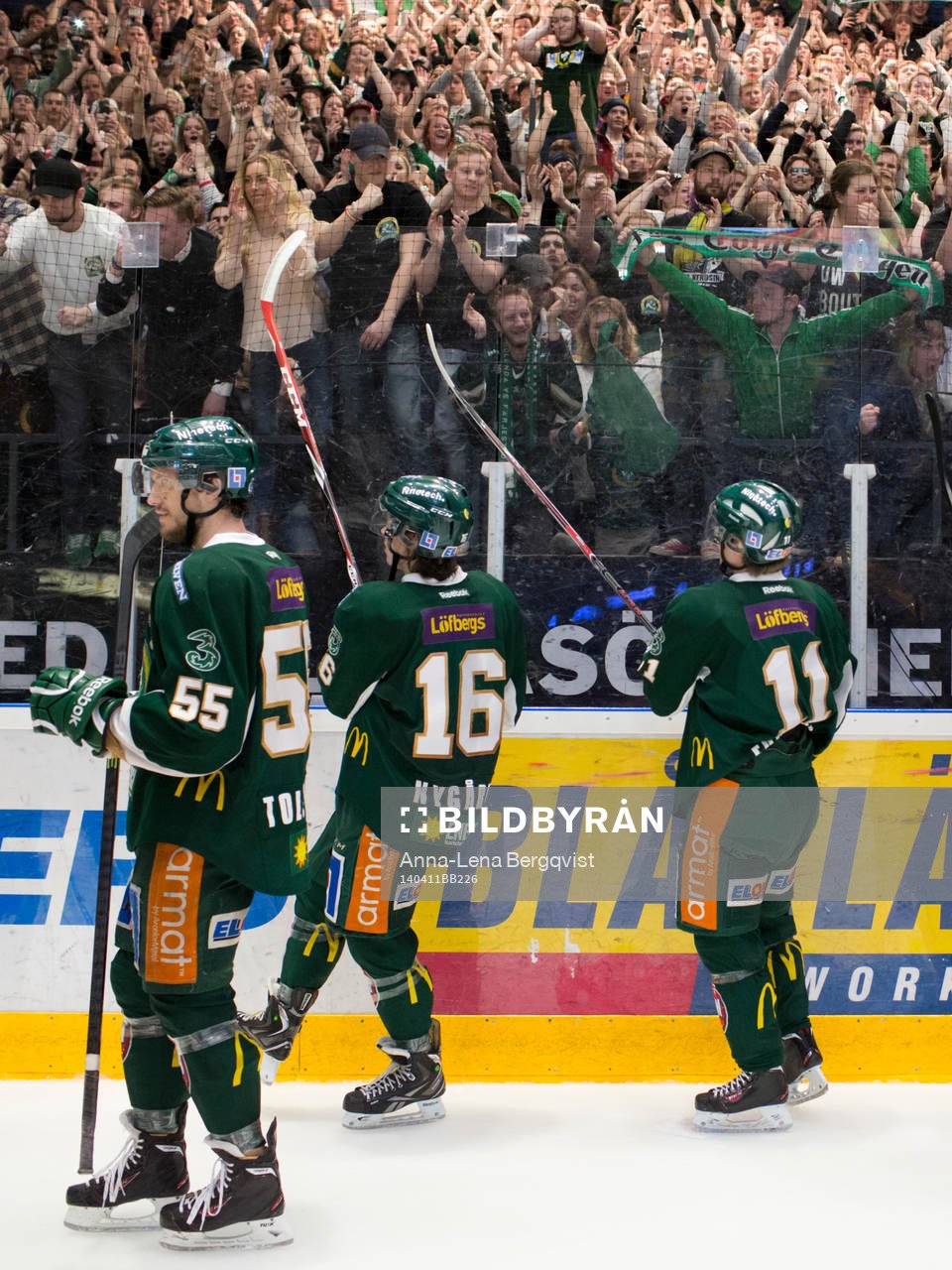 Färjestads Ole-Kristian Tollefsen, Joakim Nygård och