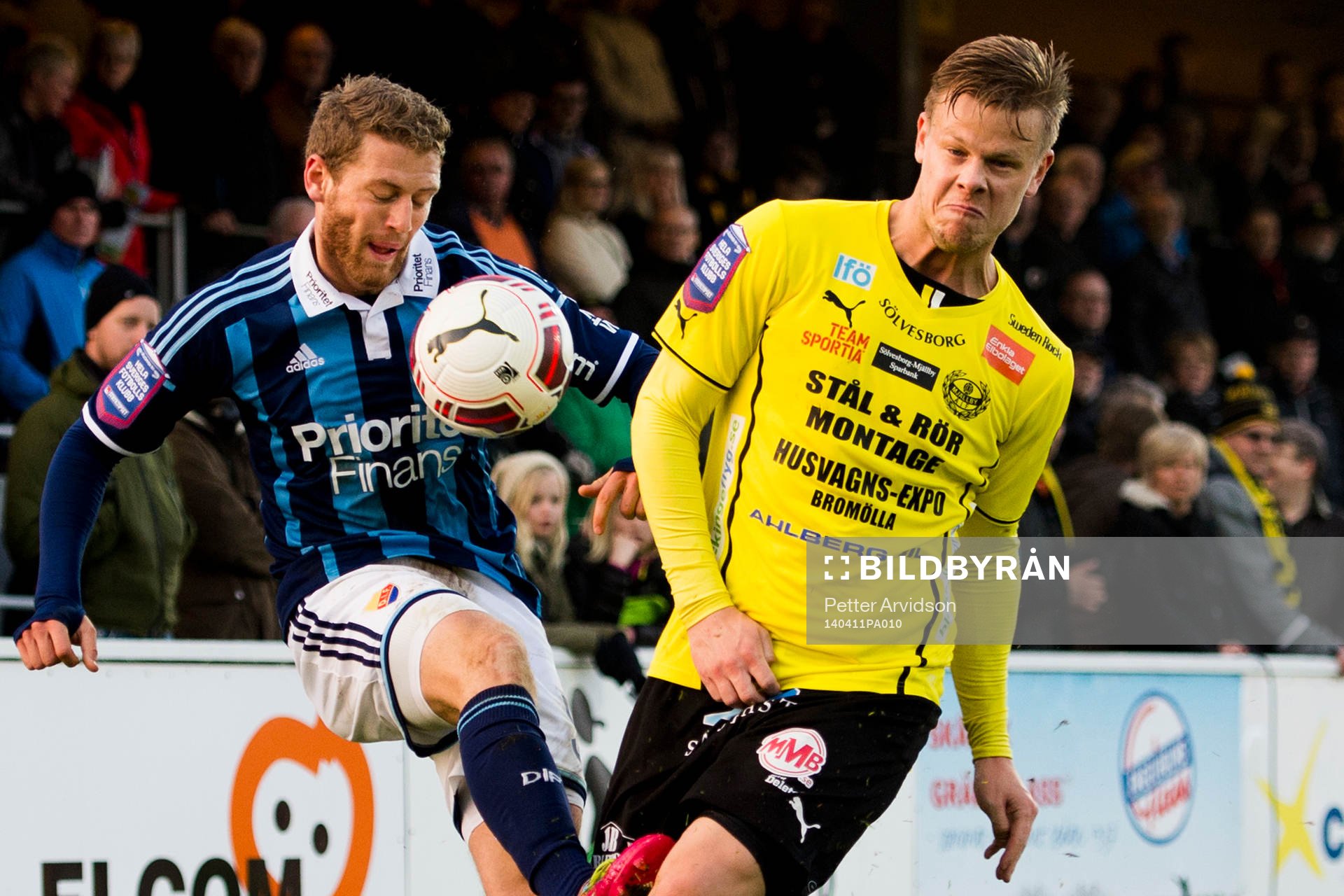 Djurgårdens Stefan Karlsson och Mjällbys David Löfquist