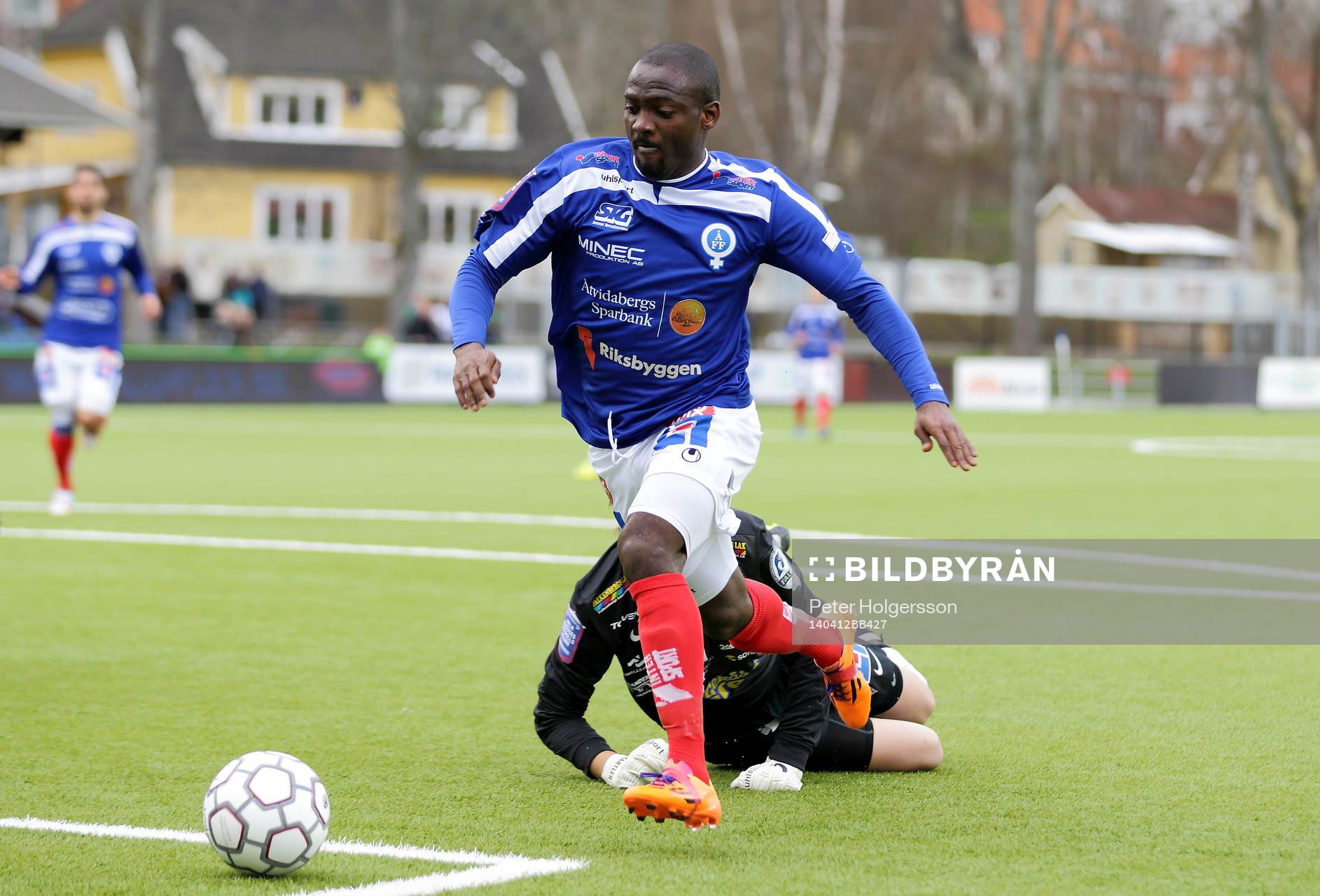 Målgörare Åtvidabergs John Owoeri och Falkenbergs
