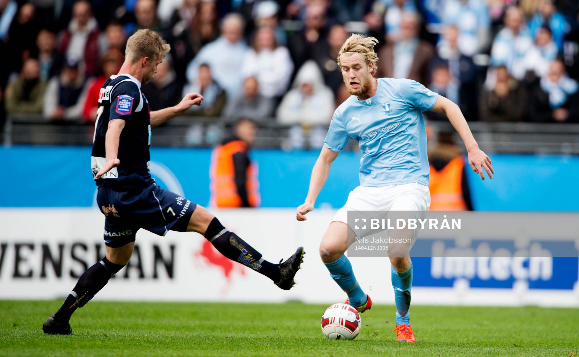 Gefles Robin Nilsson och Malmö FFs Filip Helander