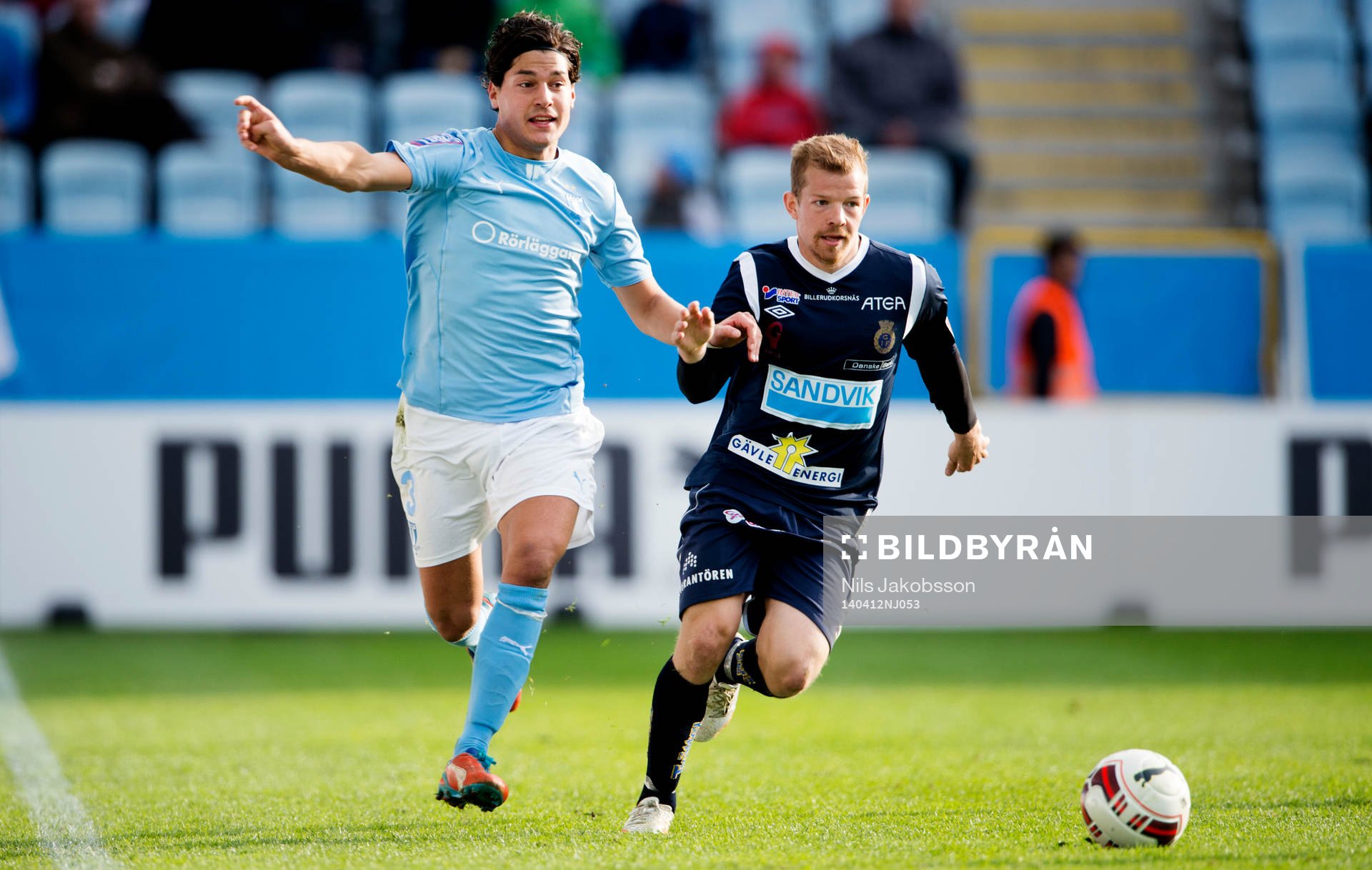 Malmö FFs Miiko Albornoz och Gefles Jonas Lantto