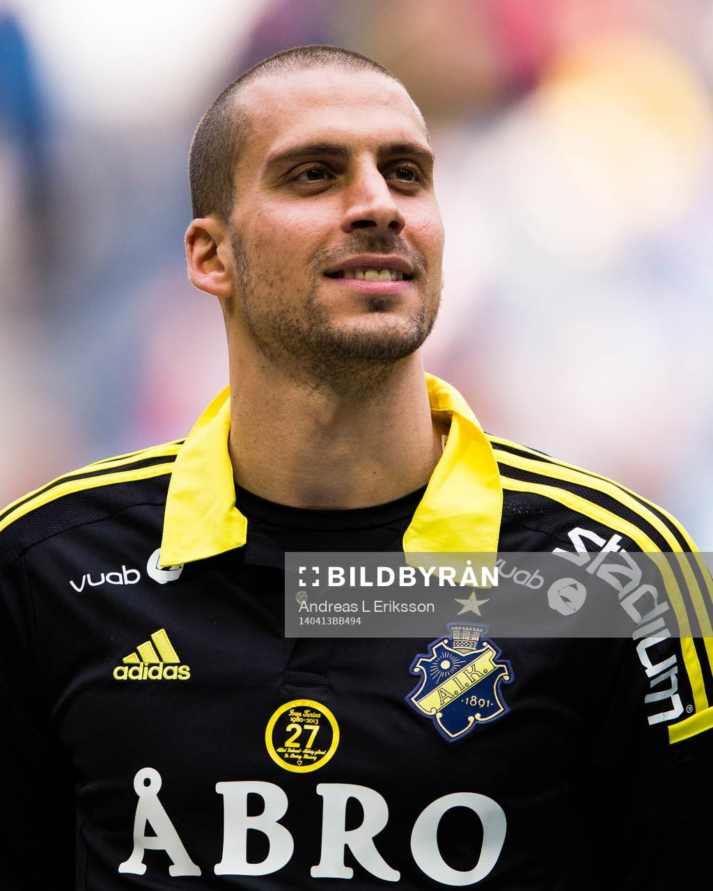 s Panajotis Dimitriadis innan fotbollsmatchen i Allsvenskan
