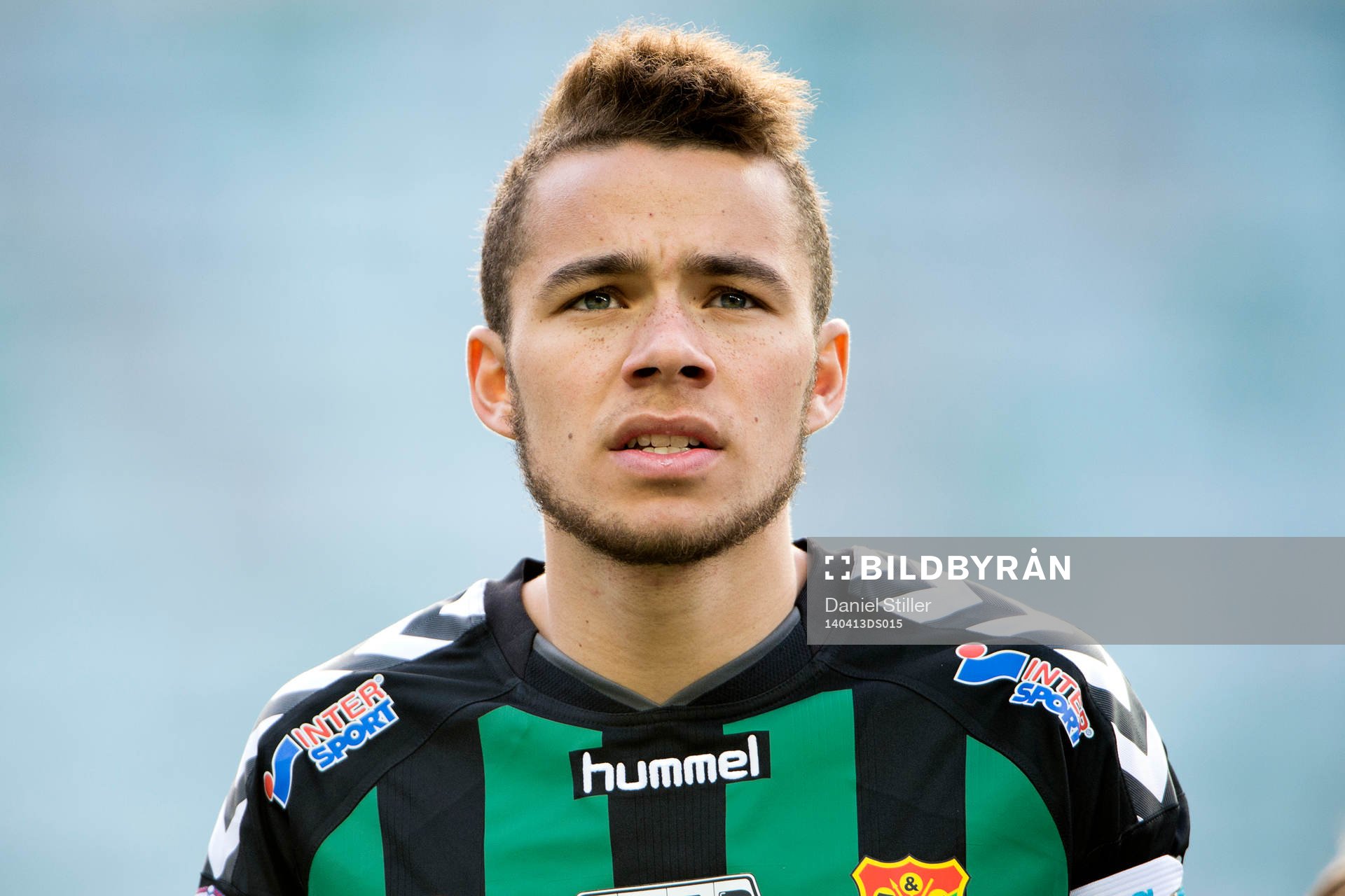GAIS Malkolm Moenza innan fotbollsmatchen i Superettan