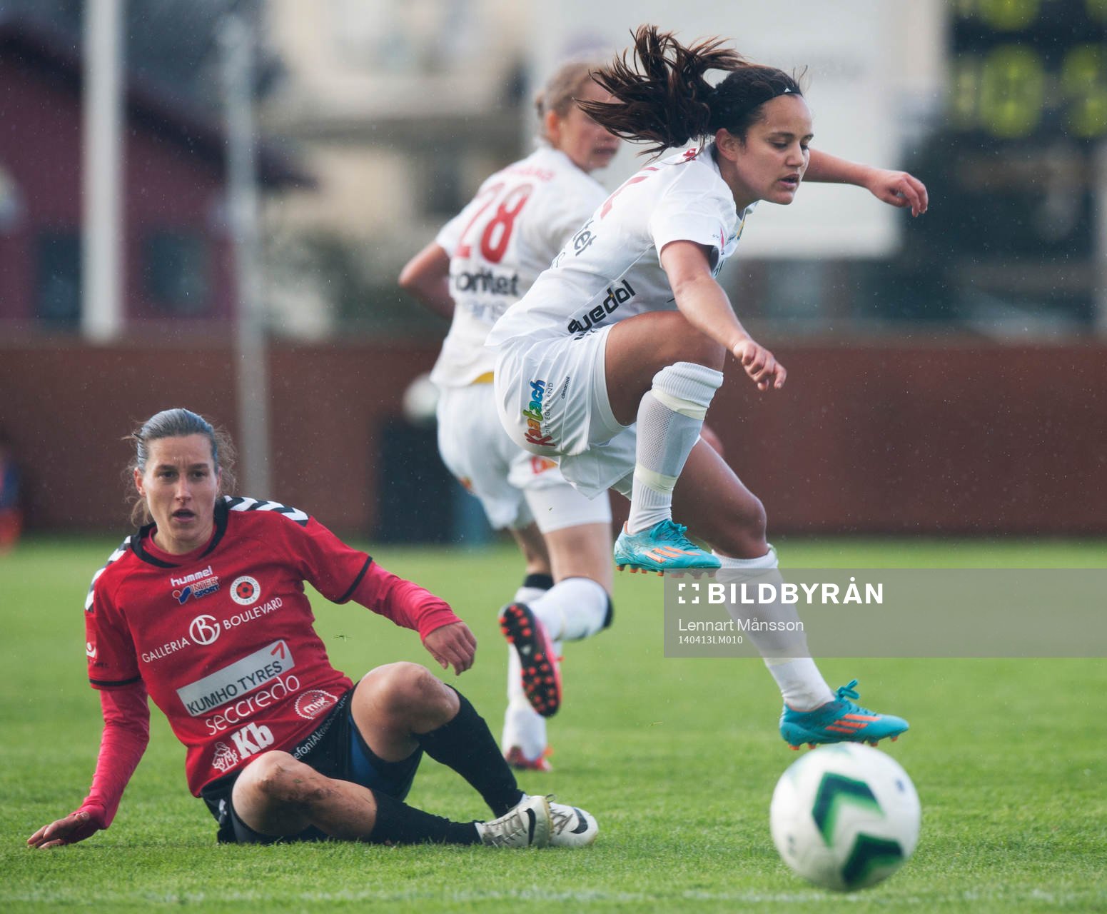 Tyresös Malin Diaz Pettersson  i matchen i damallsvenskan