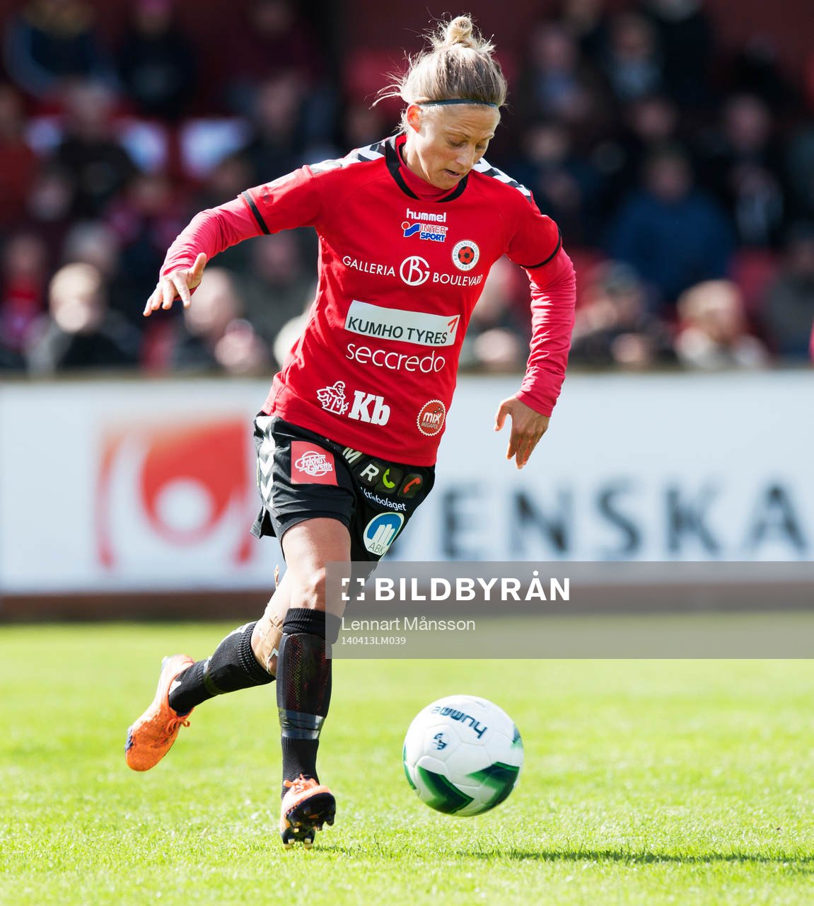 Kristianstads Therese Björck i matchen i damallsvenskan i