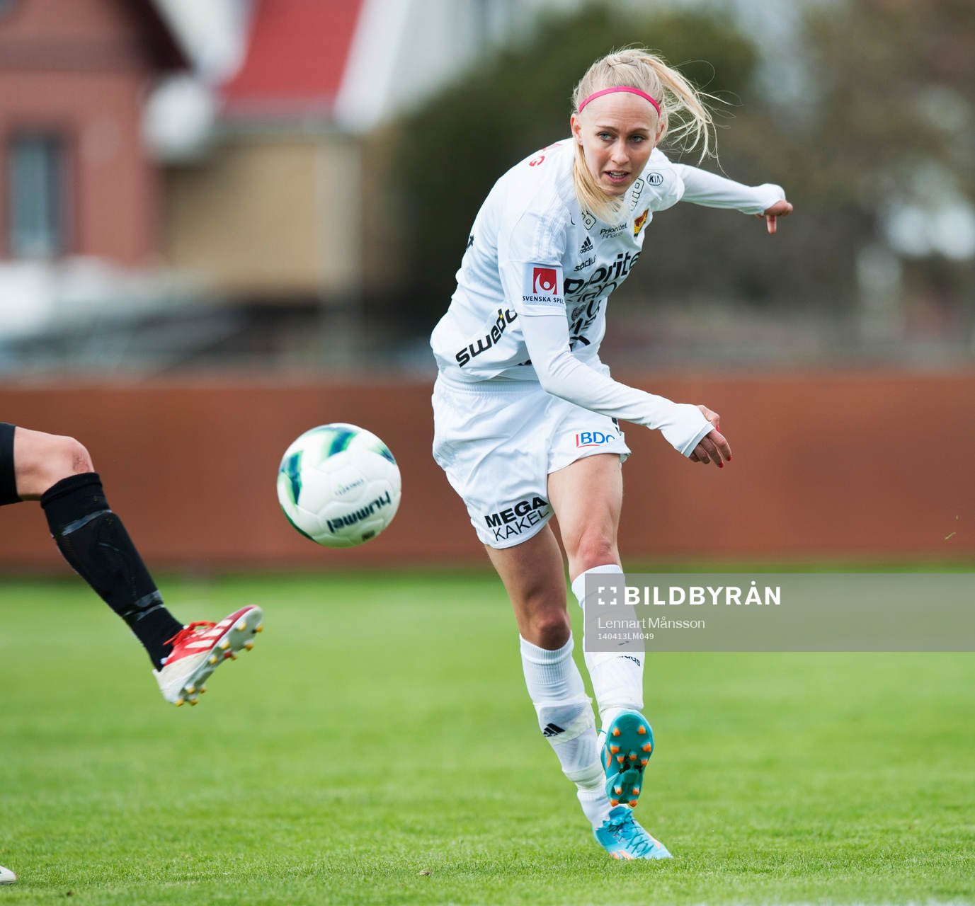 Tyresös Line Röddik Hansen i matchen i damallsvenskan i