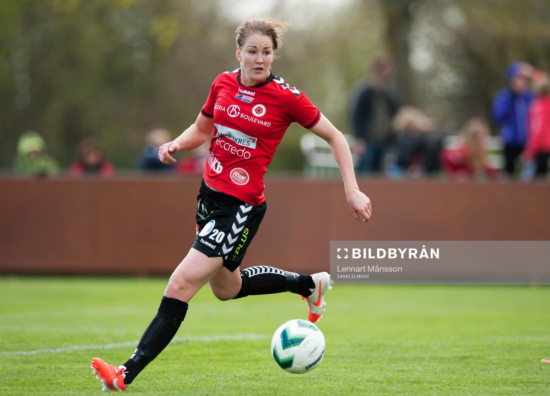 Kristianstads Mia Carlsson i matchen i damallsvenskan i