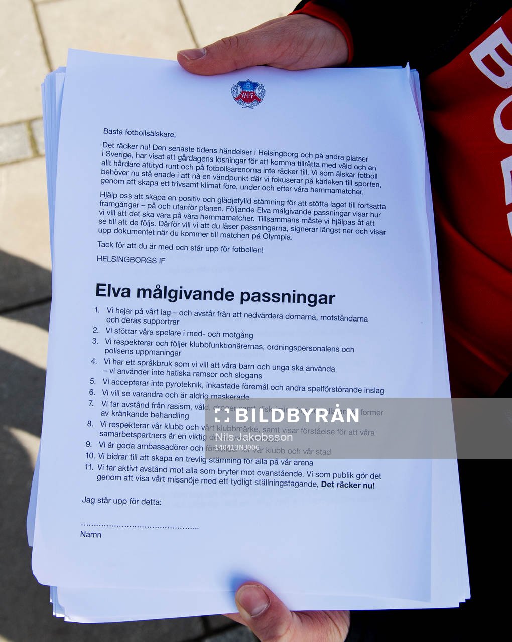 Kontraktet som alla som vill gå in på Olympia måste
