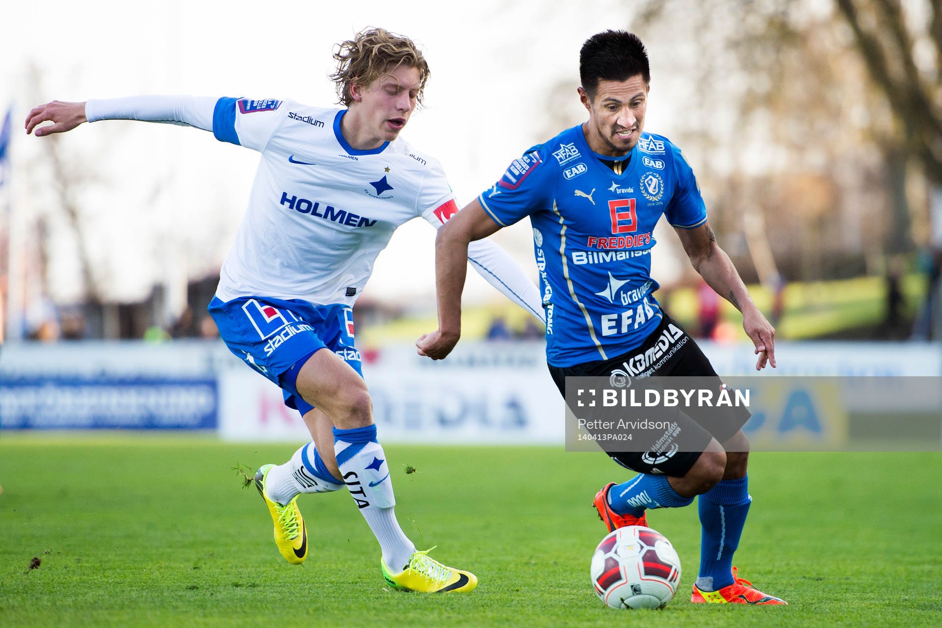 Halmstads Antonio Rojas och Norrköpings Alexander Fransson
