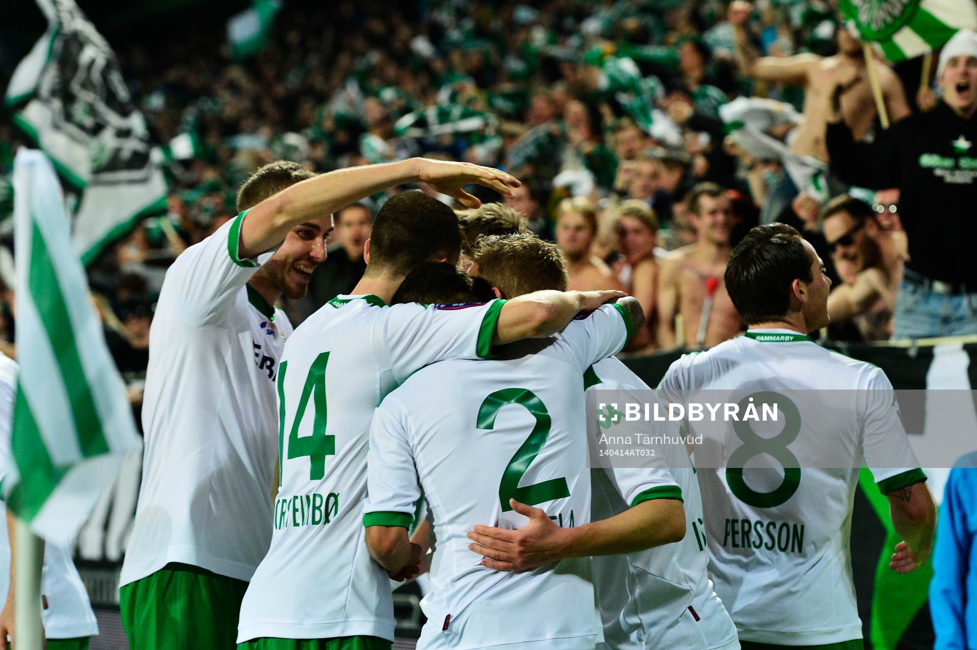 Hammarbys Erik Israelsson jublar