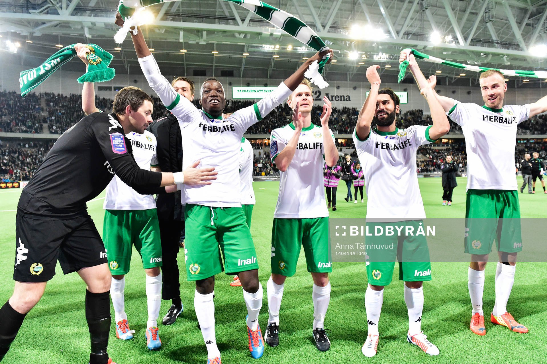Hammarby spelare jublar