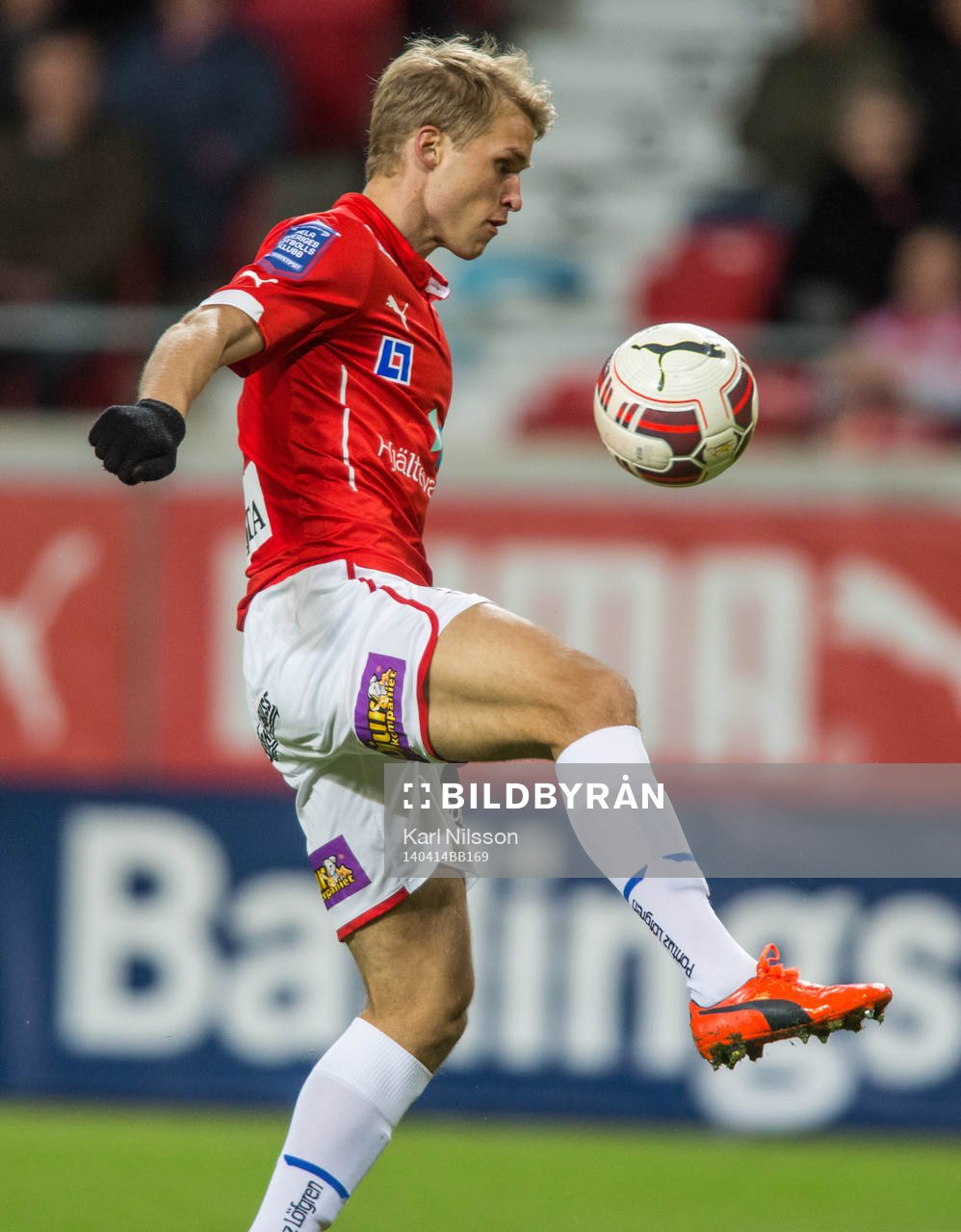 Kalmars Sebastian Andersson under fotbollsmatchen i  i Allsvenskan mellan Kalmar och Elfsborg den 14 April 2014 i Kalmar.