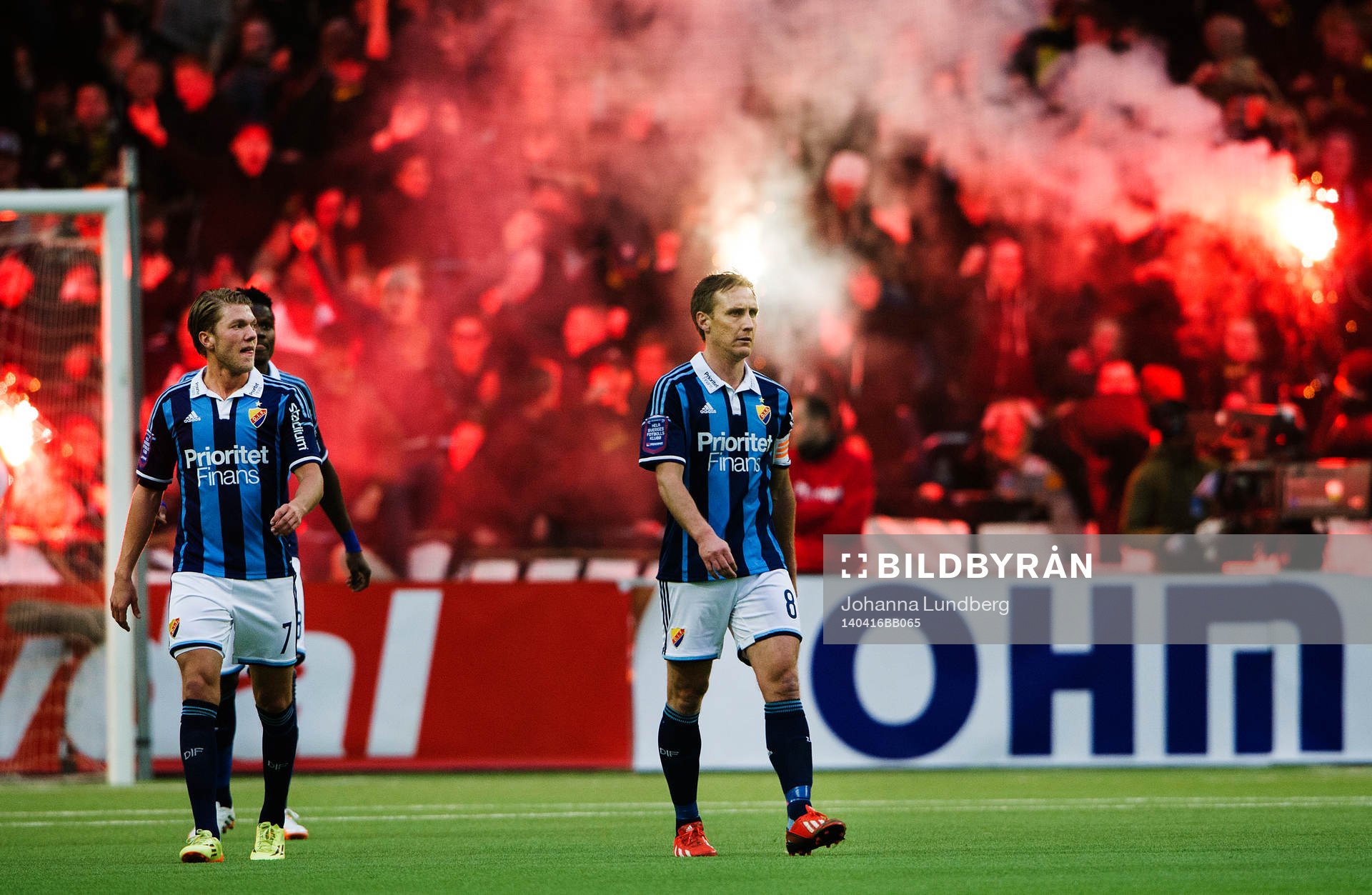 Djurgårdens Martin Broberg och Andreas Johansson deppar