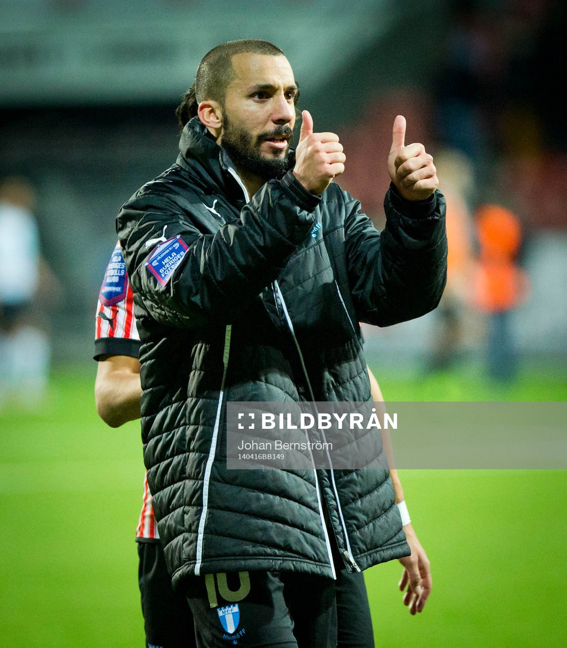 Malmö FFs Guillermo Molins jublar efter fotbollsmatchen i Allsvenskan mellan Örebro och Malmö den 16 april 2014 i Örebro.