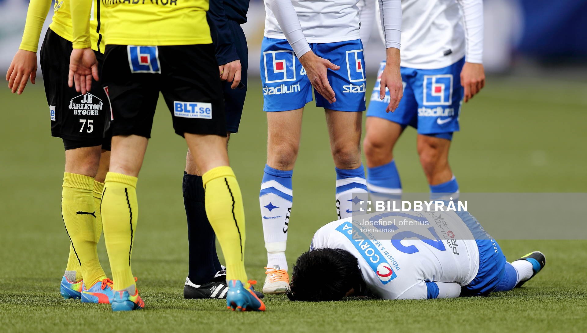 Norrköpings Christopher Meneses Barrantes har blivit skadad