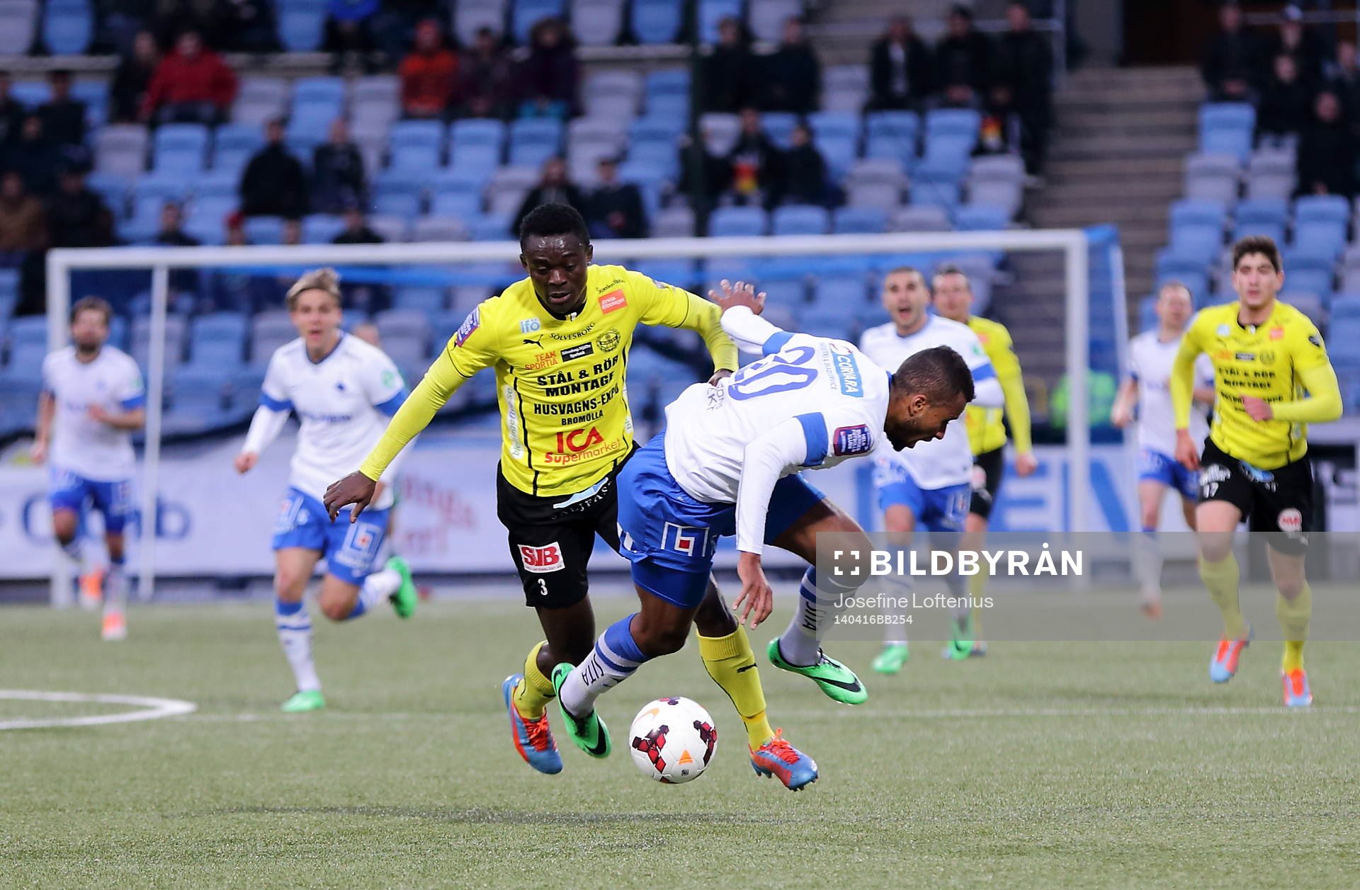 Situationen mellan Mjällbys Gbenga Arokoyo och