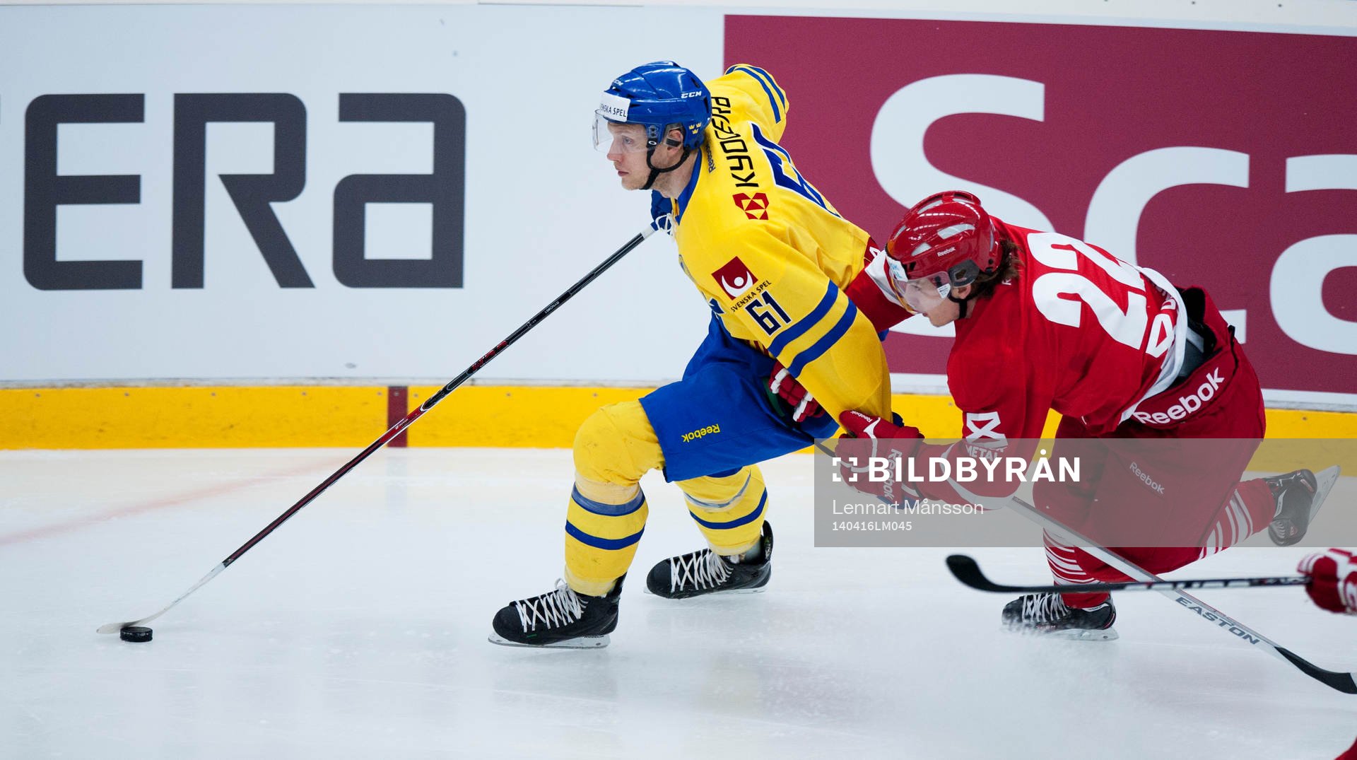 Sveriges Johan Ryno och Danmarks Sonny Hertzberg i