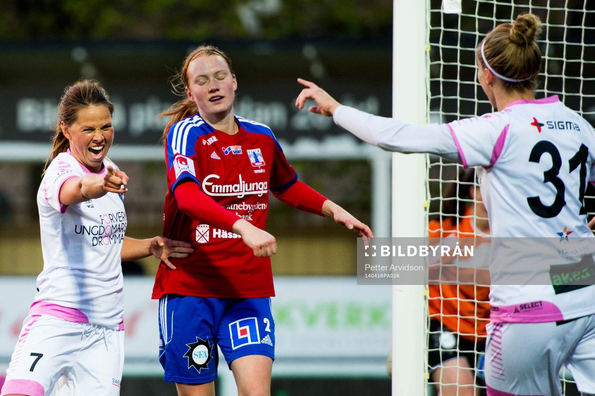 Rosengårds Sara Björk Gunnarsdottir jublar mot Anja