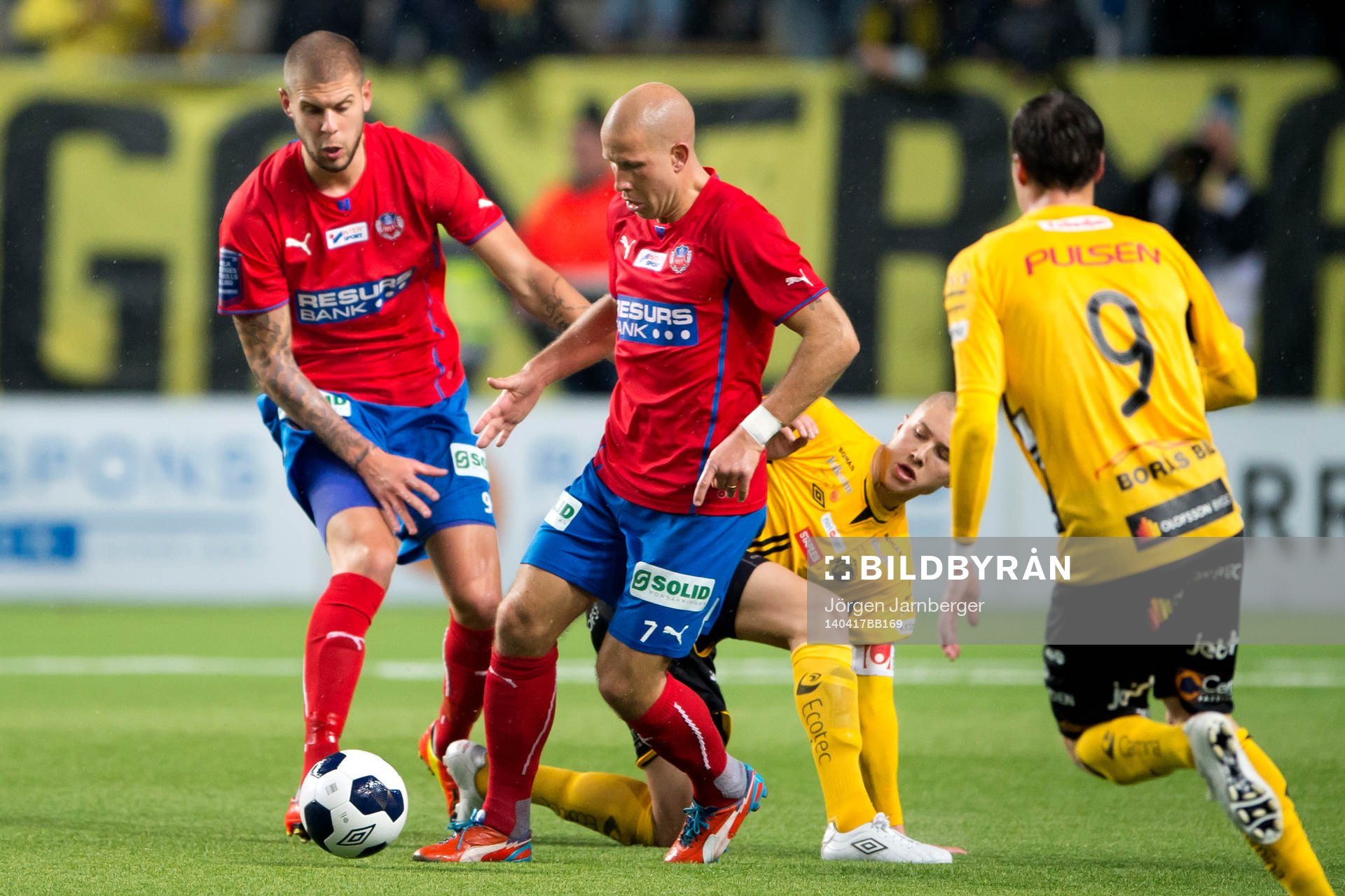 Helsingborgs Robin Simovic (v) och Mattias Lindström (m)