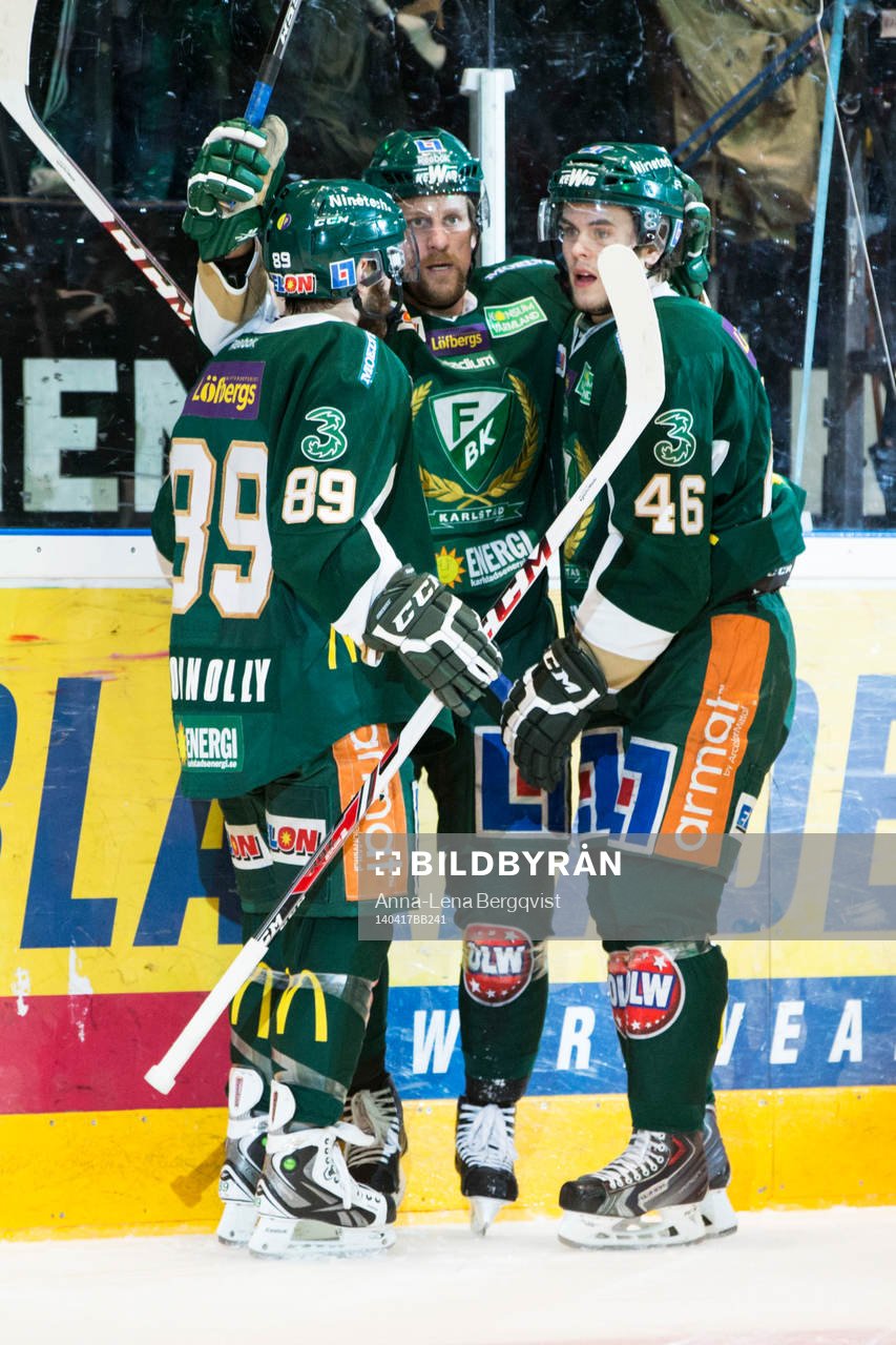 Färjestads Christian Berglund jublar