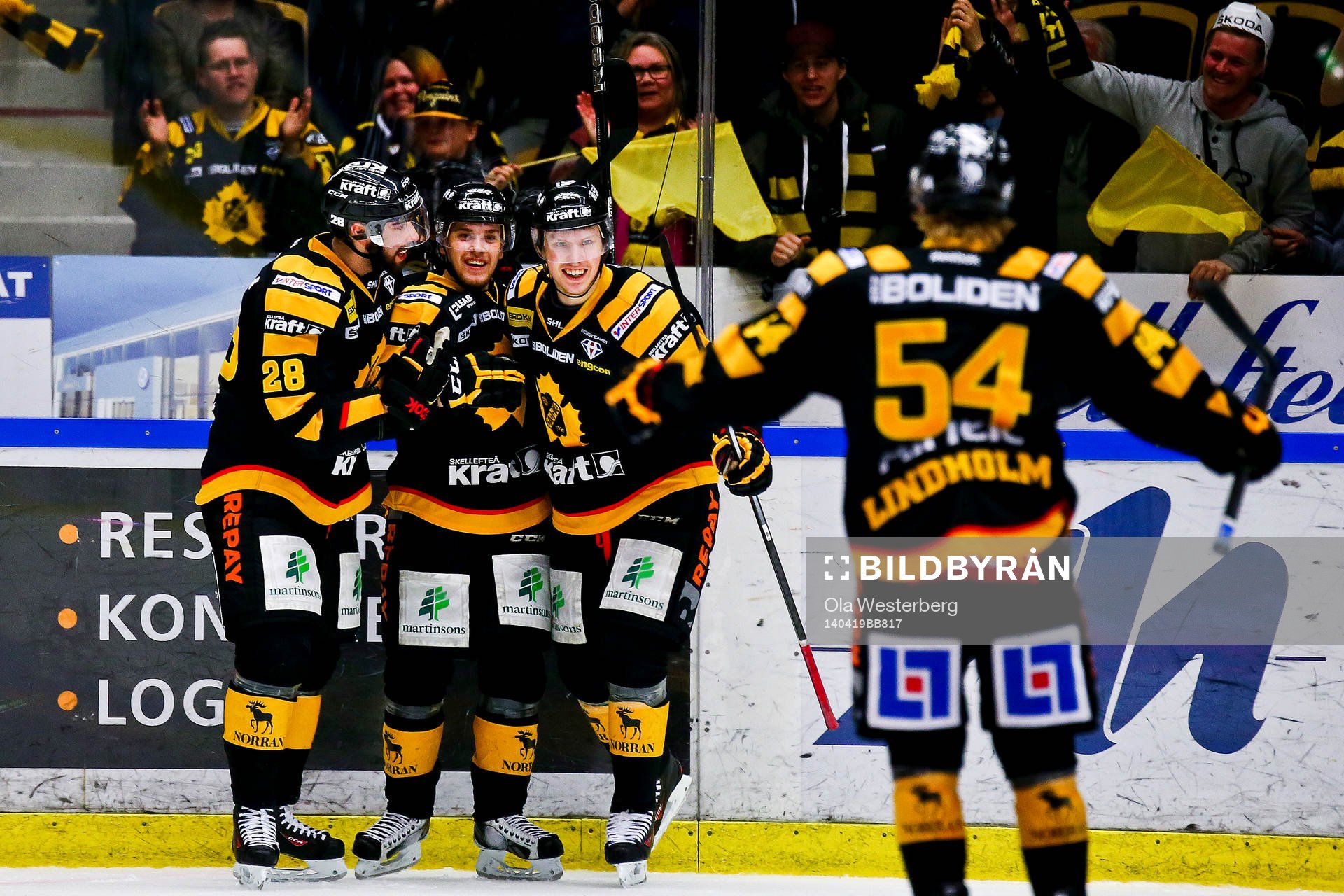 Skellefteås Oskar Sundqvist, Viktor Arvidsson, Johan Alm