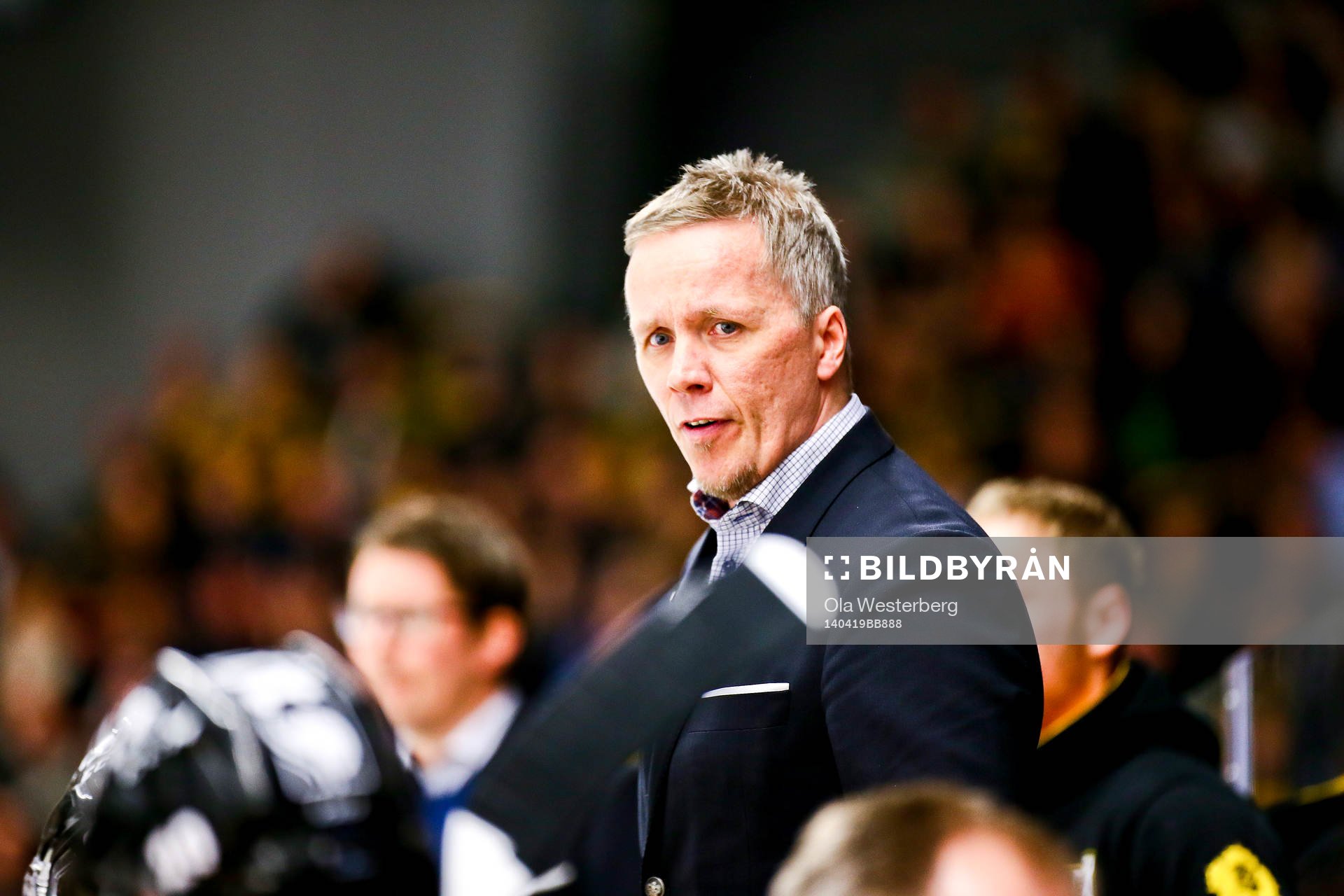 Skellefteås tränare Hans Wallson mot Färjestad