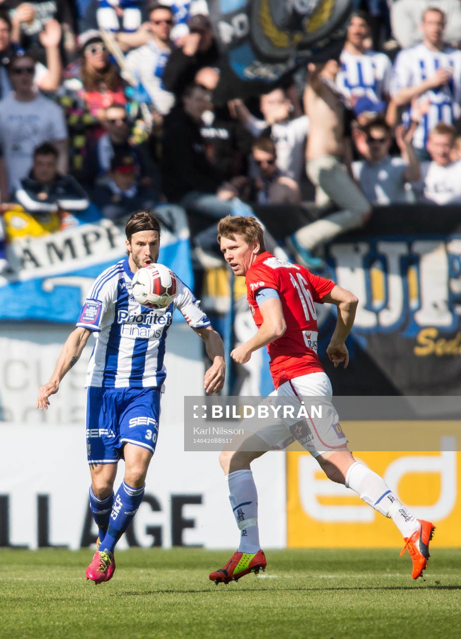 IFK Göteborgs Mattias Bjärsmyr och Kalmars David Elm