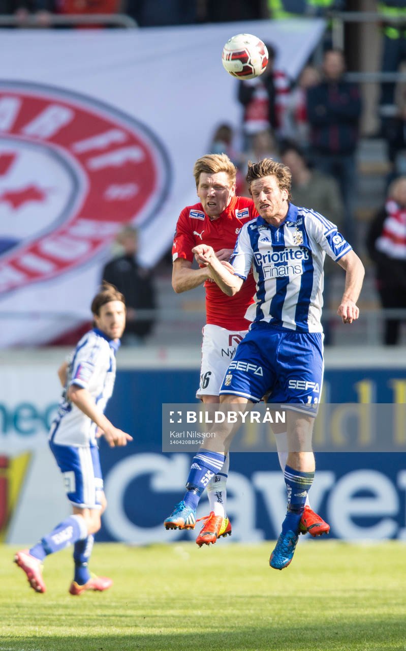 Kalmars David Elm och IFK Göteborgs Gustav Svensson