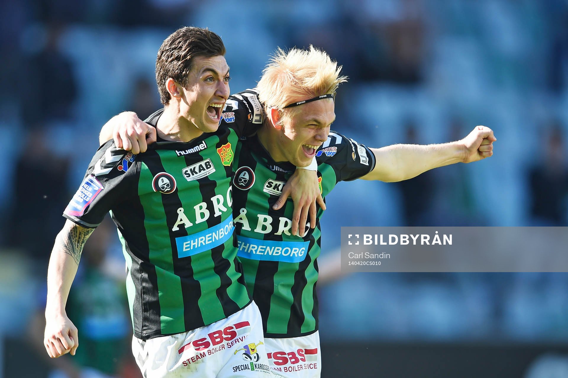 GAIS Petri Zhubi och Linus Tornblad jublar