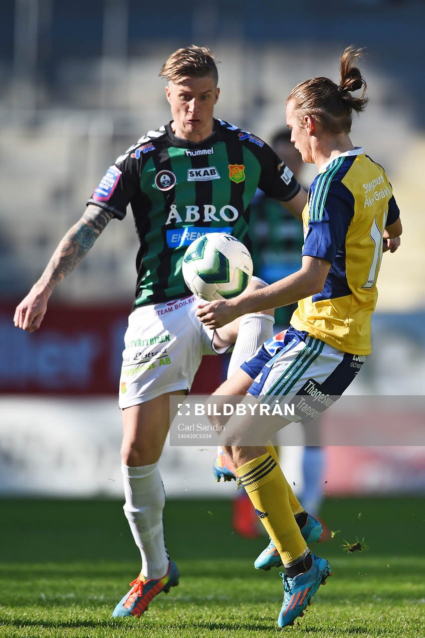 GAIS Andreas Drugge och Ljungskiles Jonas Lindberg