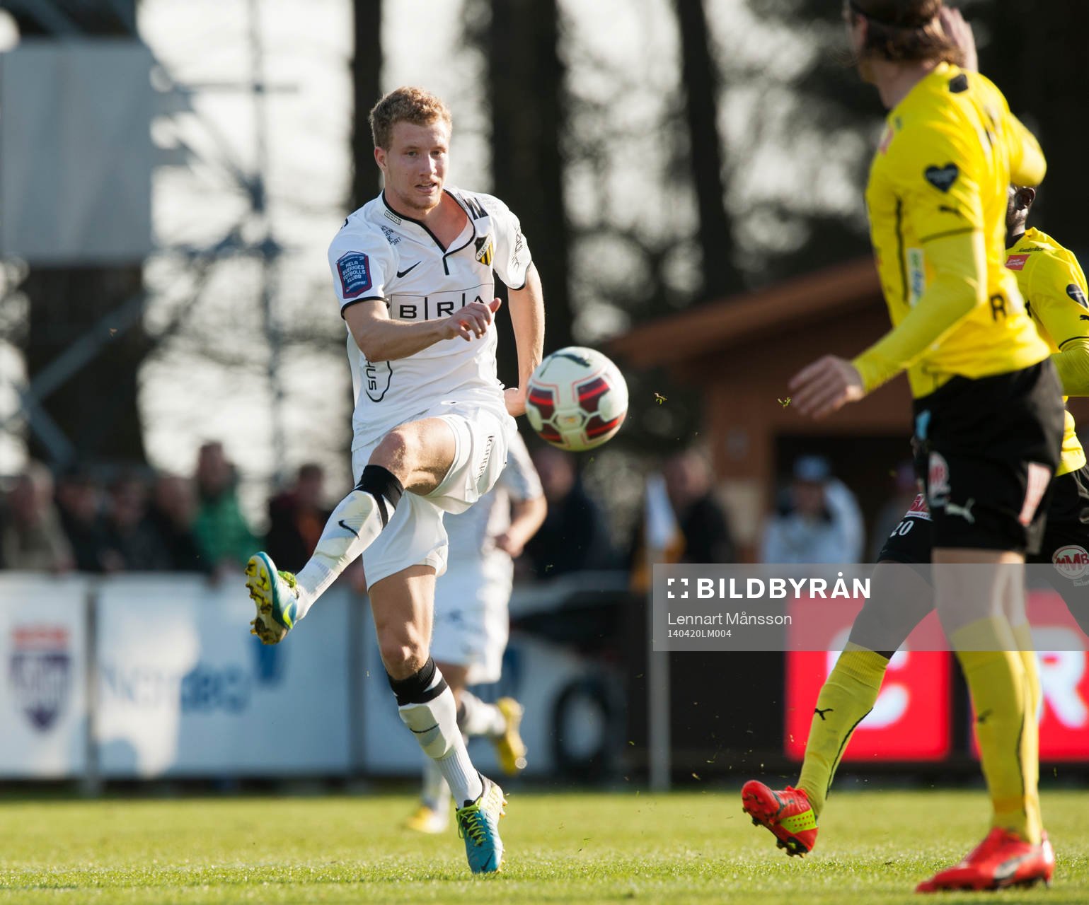 Häckens Simon Gustafson  i matchen i allsvenskan mellan