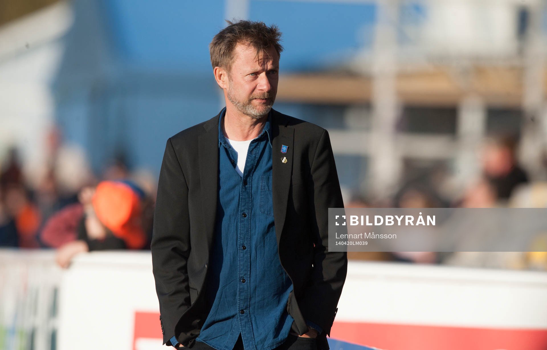  Häckens tränare Peter Gerhardsson i matchen i allsvenskan mellan Mjällby och Häcken i Hällevik  20 april 2014.