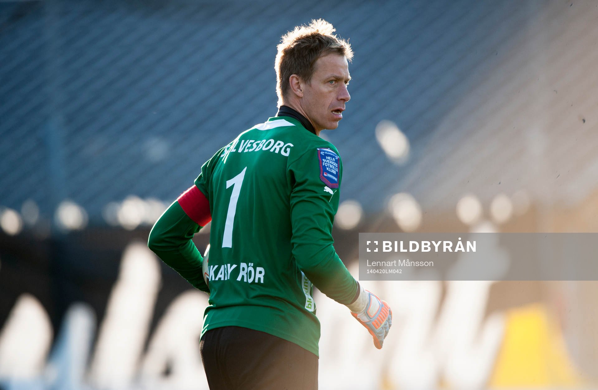 Mjällbys målvakt Mattias Asper i matchen i allsvenskan