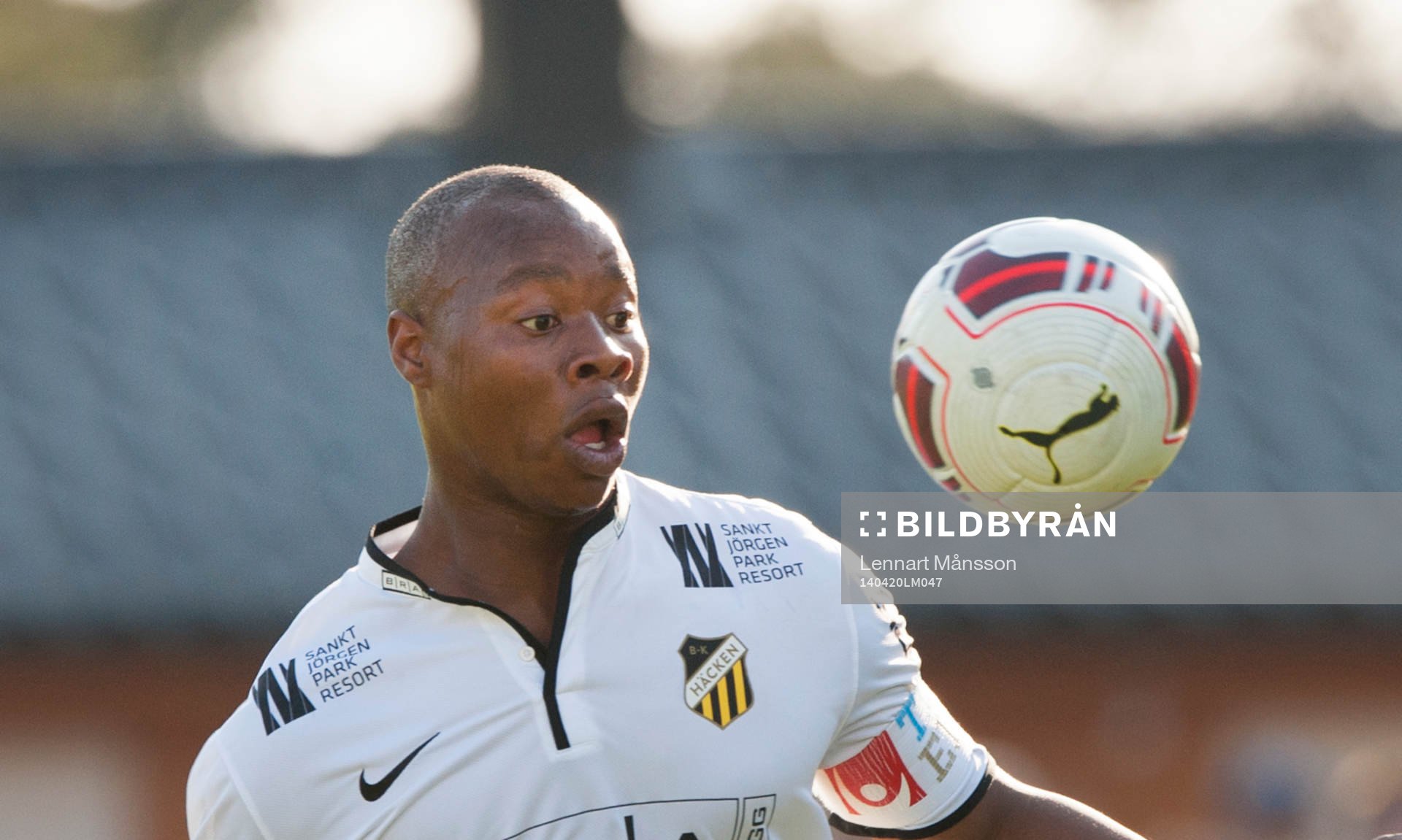Häckens Carlos Strandberg i matchen i allsvenskan mellan