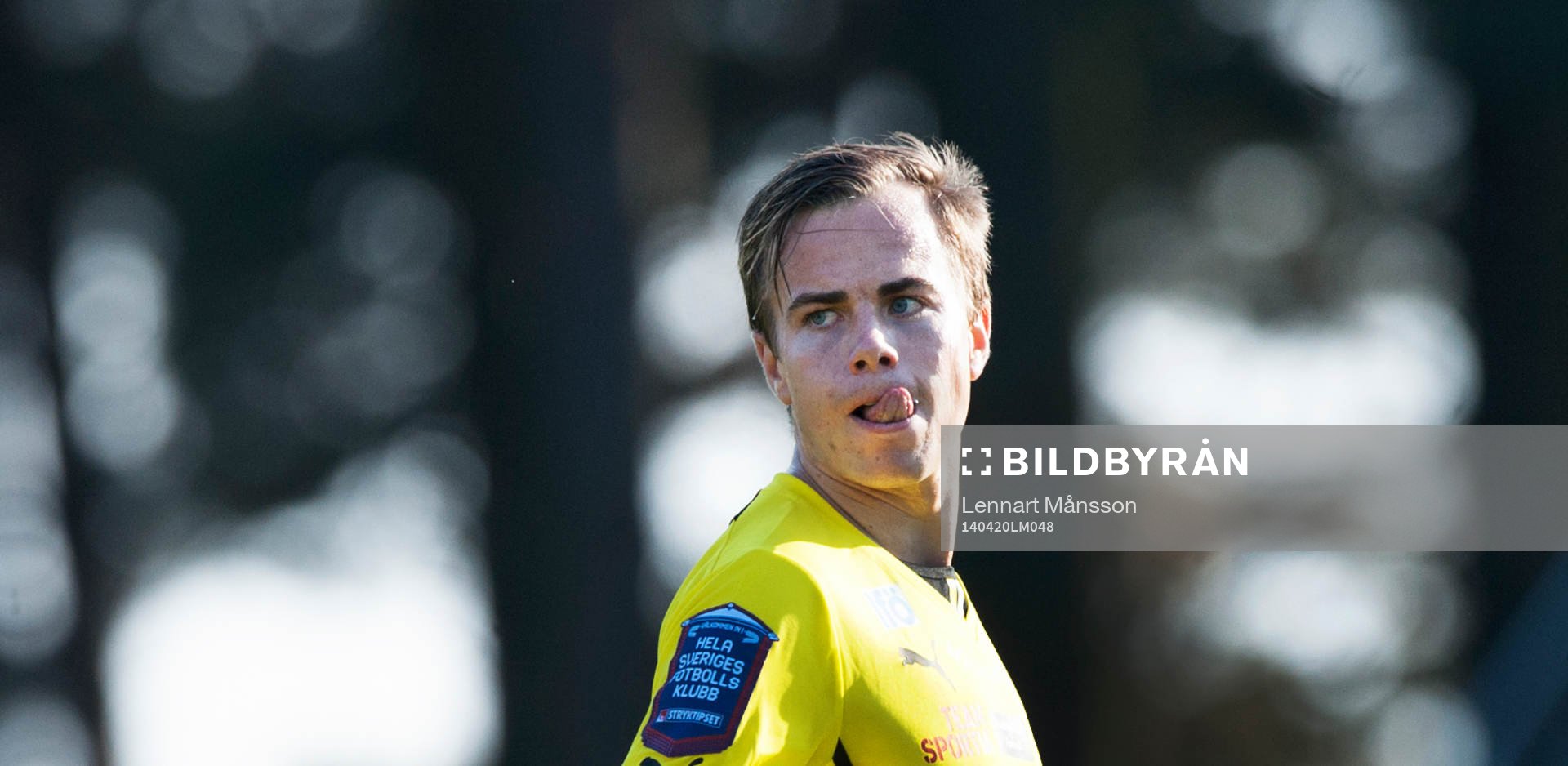 Mjällbys Andreas Blomqvist i matchen i allsvenskan mellan