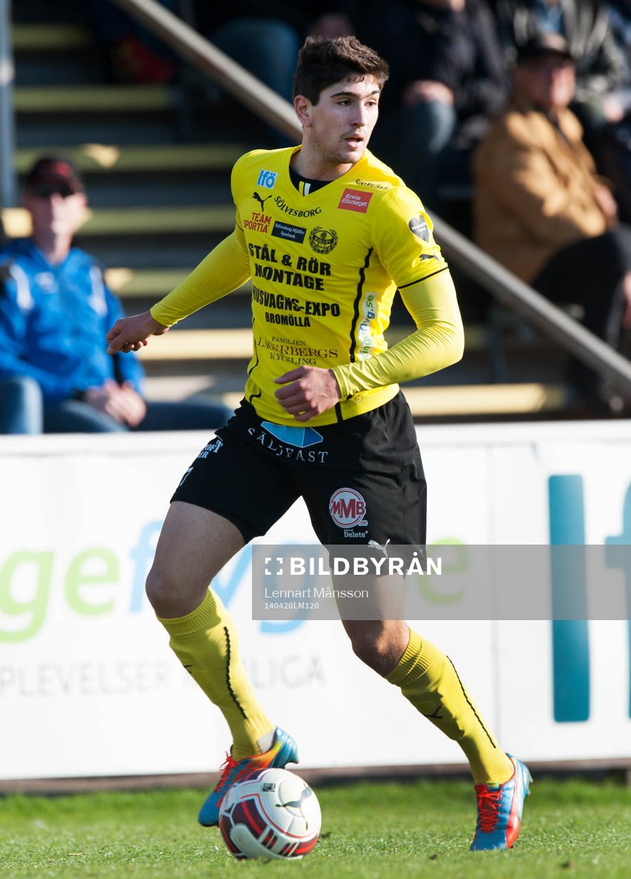 Mjällbys Lucas Grill  i matchen i allsvenskan mellan