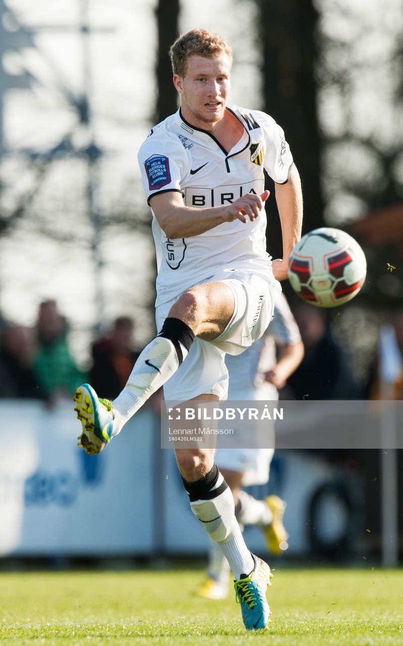 Häckens Simon Gustafson  i matchen i allsvenskan mellan