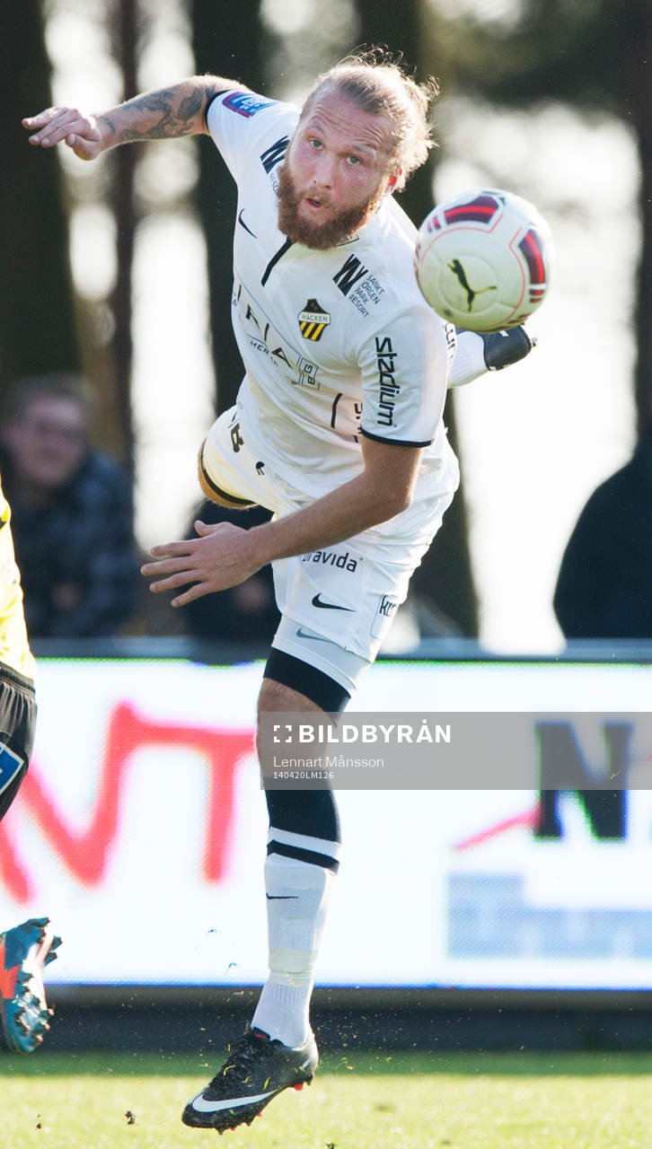 Häckens Erik Wahlström  i matchen i allsvenskan mellan