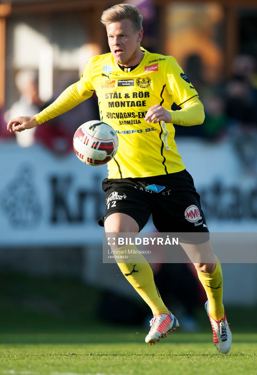Mjällbys David Löfquist  i matchen i allsvenskan mellan