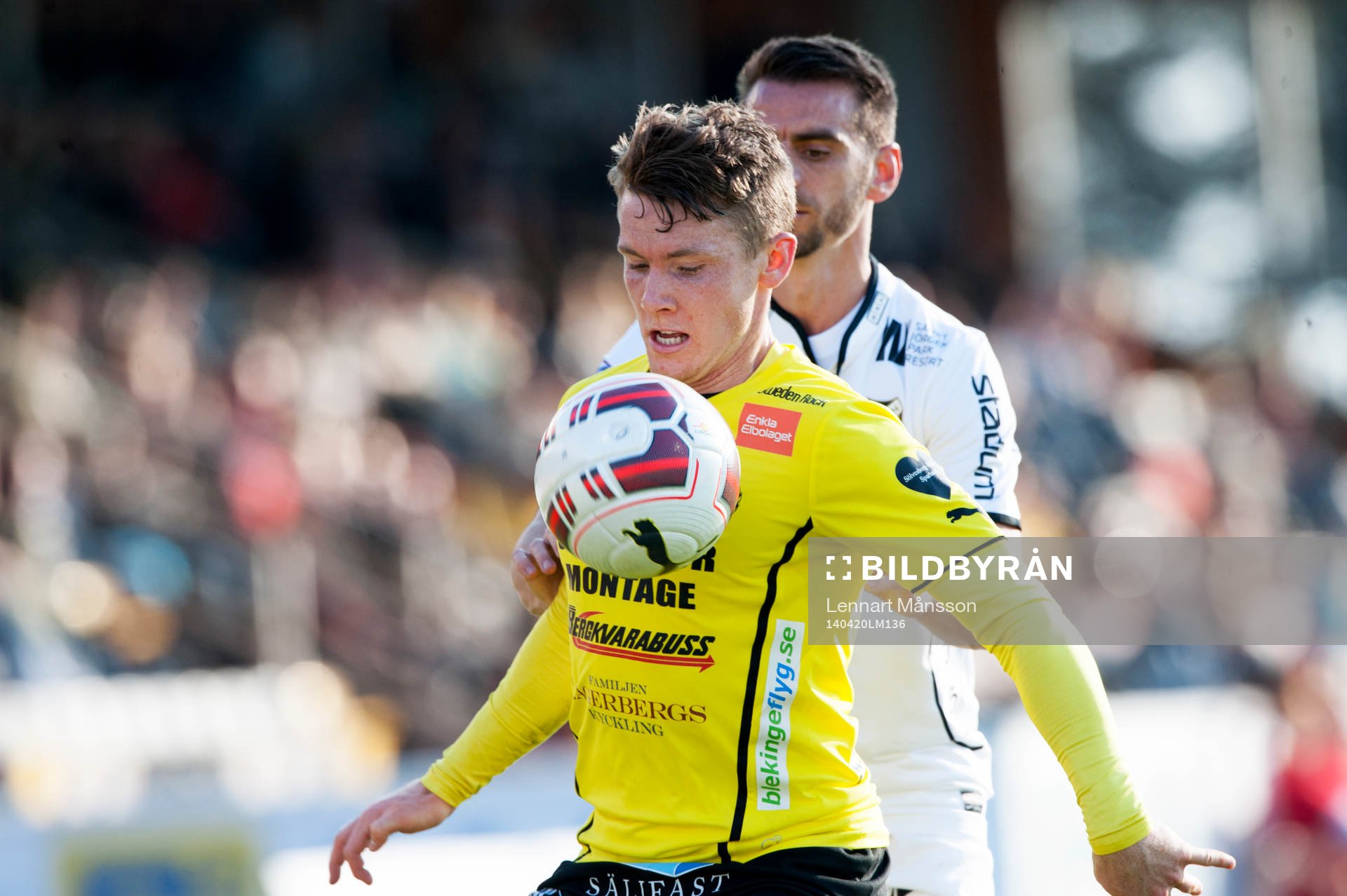 Mjällbys Viktor Agardius  i matchen i allsvenskan mellan