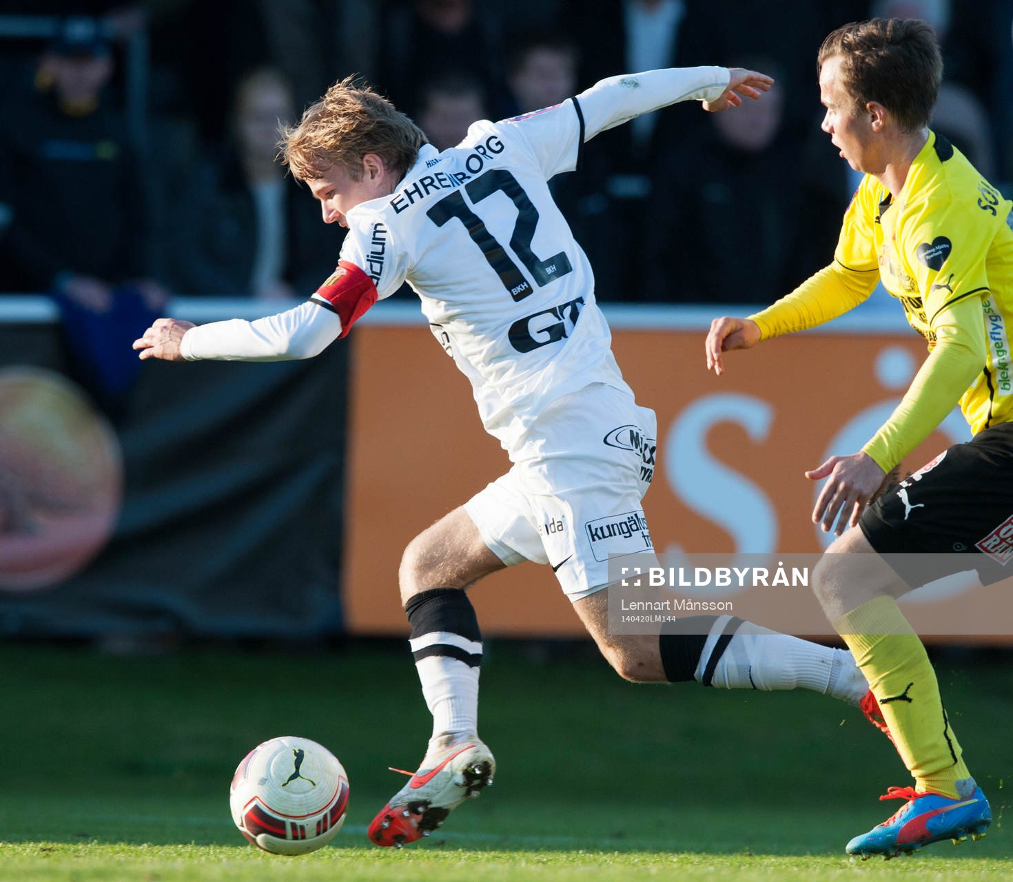  Häckens Oscar Lewicki i matchen i allsvenskan mellan Mjällby och Häcken i Hällevik  20 april 2014.
