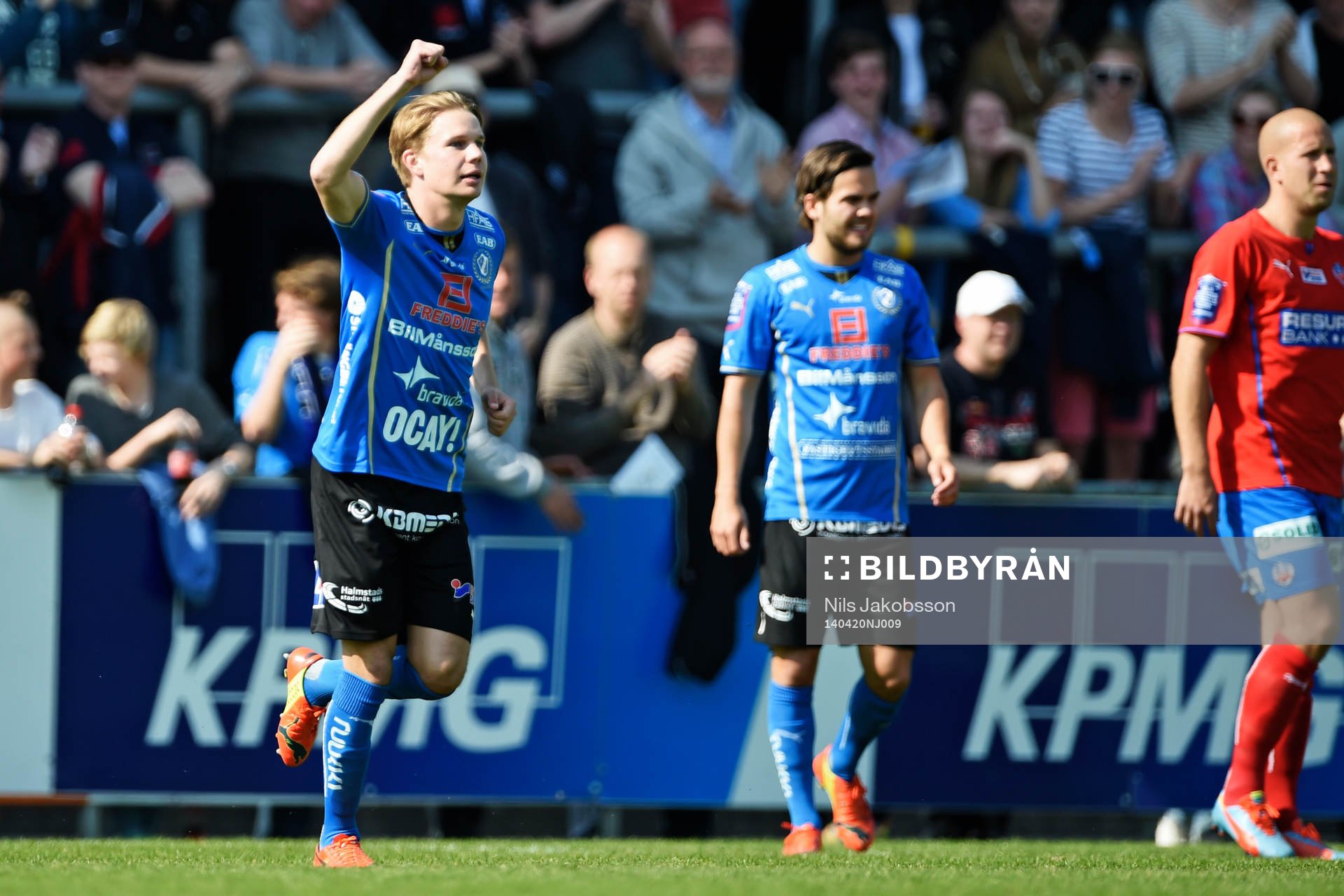 Halmstads Johan Blomberg jublar