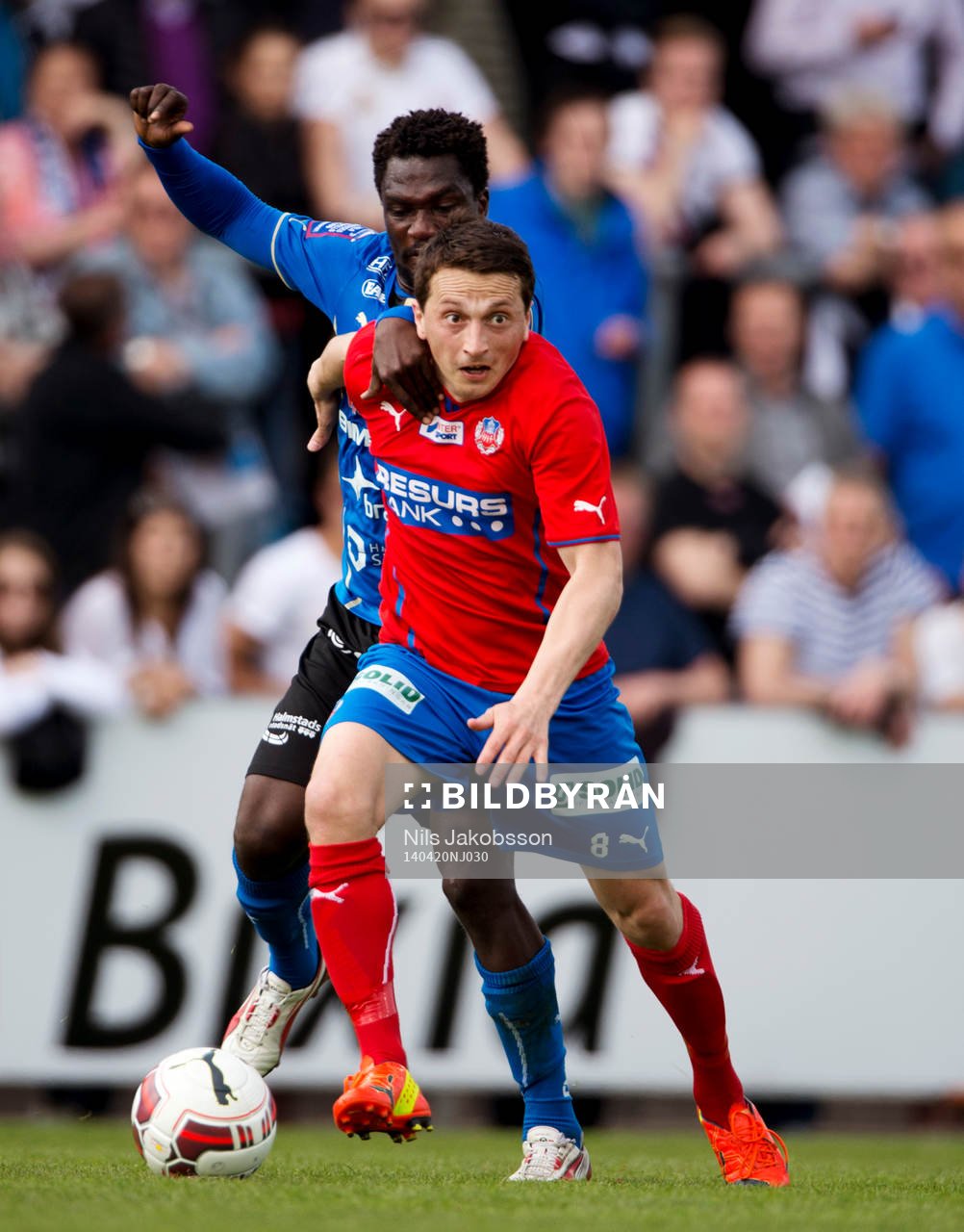 Halmstads King Osei Gyan och Helsingborgs Ardian Gashi