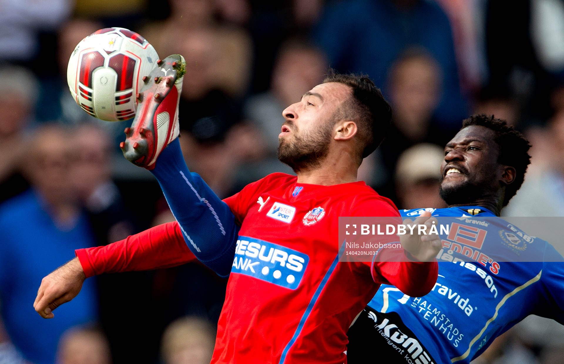 Helsingborgs Abdul Khalili och Halmstads King Osei Gyan